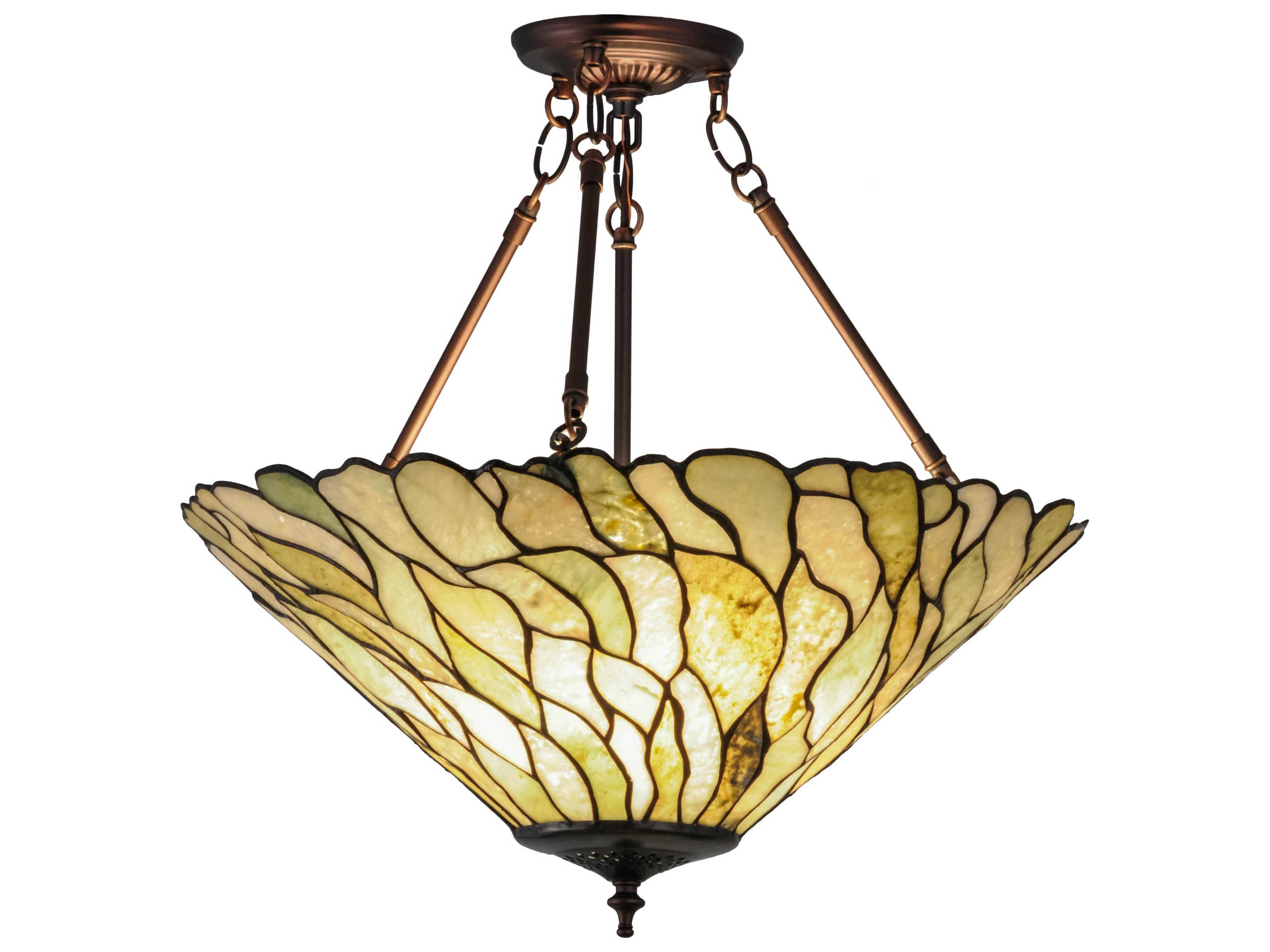 Willow 3-Light Yellow Pendant