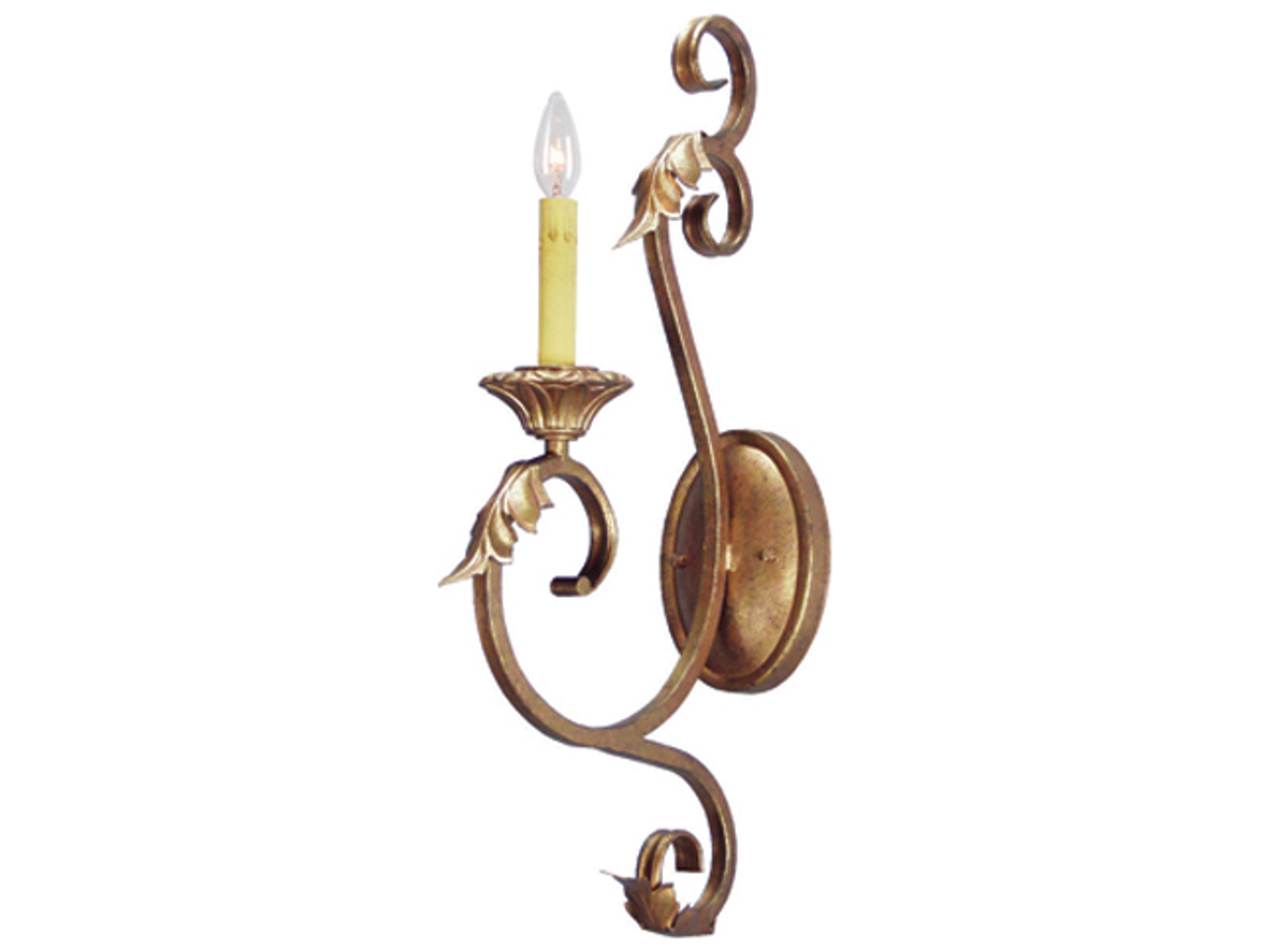 Josephine 1-Light Autumn Leaf Brown Wall Sconce