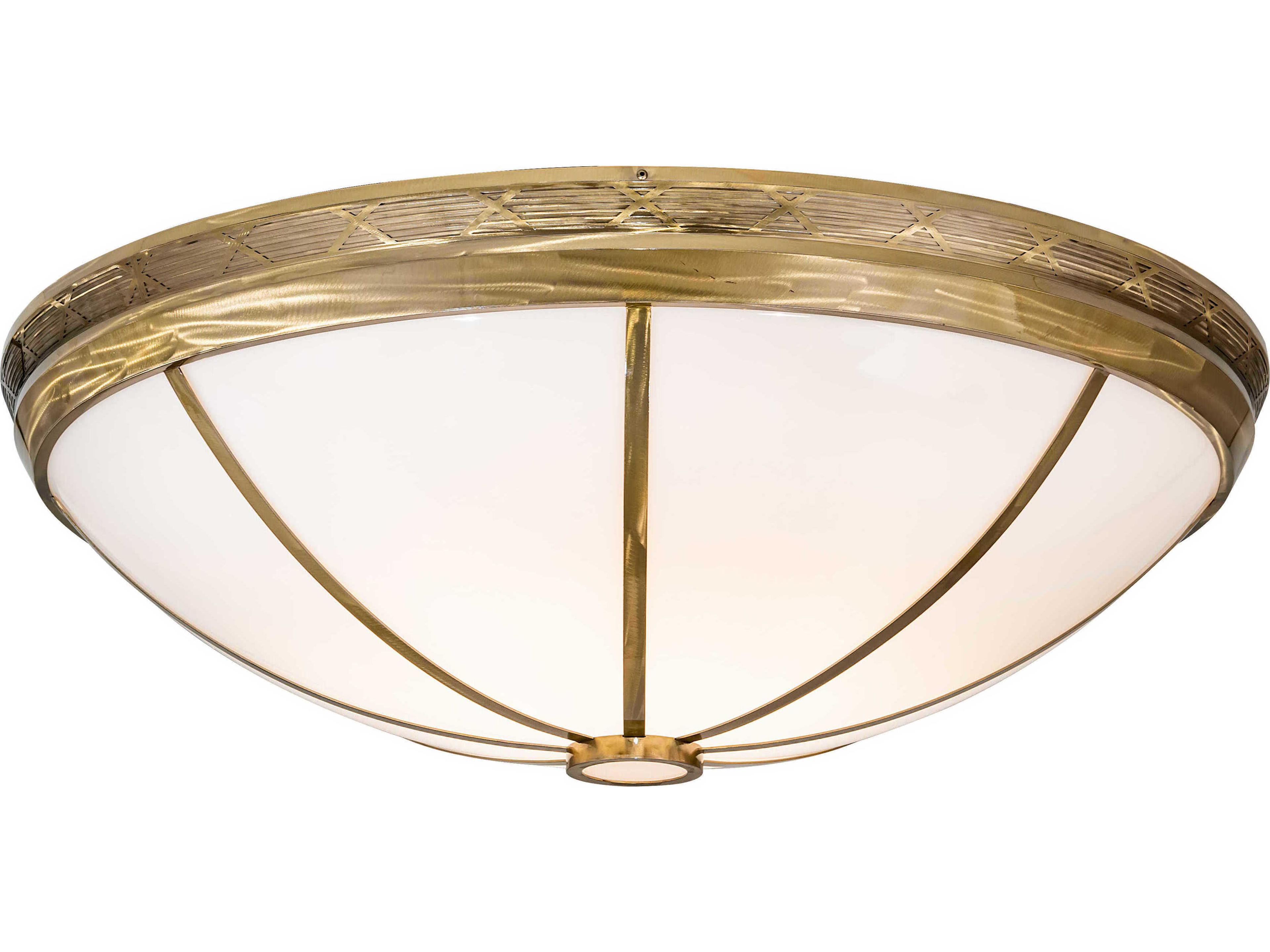 Kahe 12-Light Brass Tint Gold Bowl Flush Mount