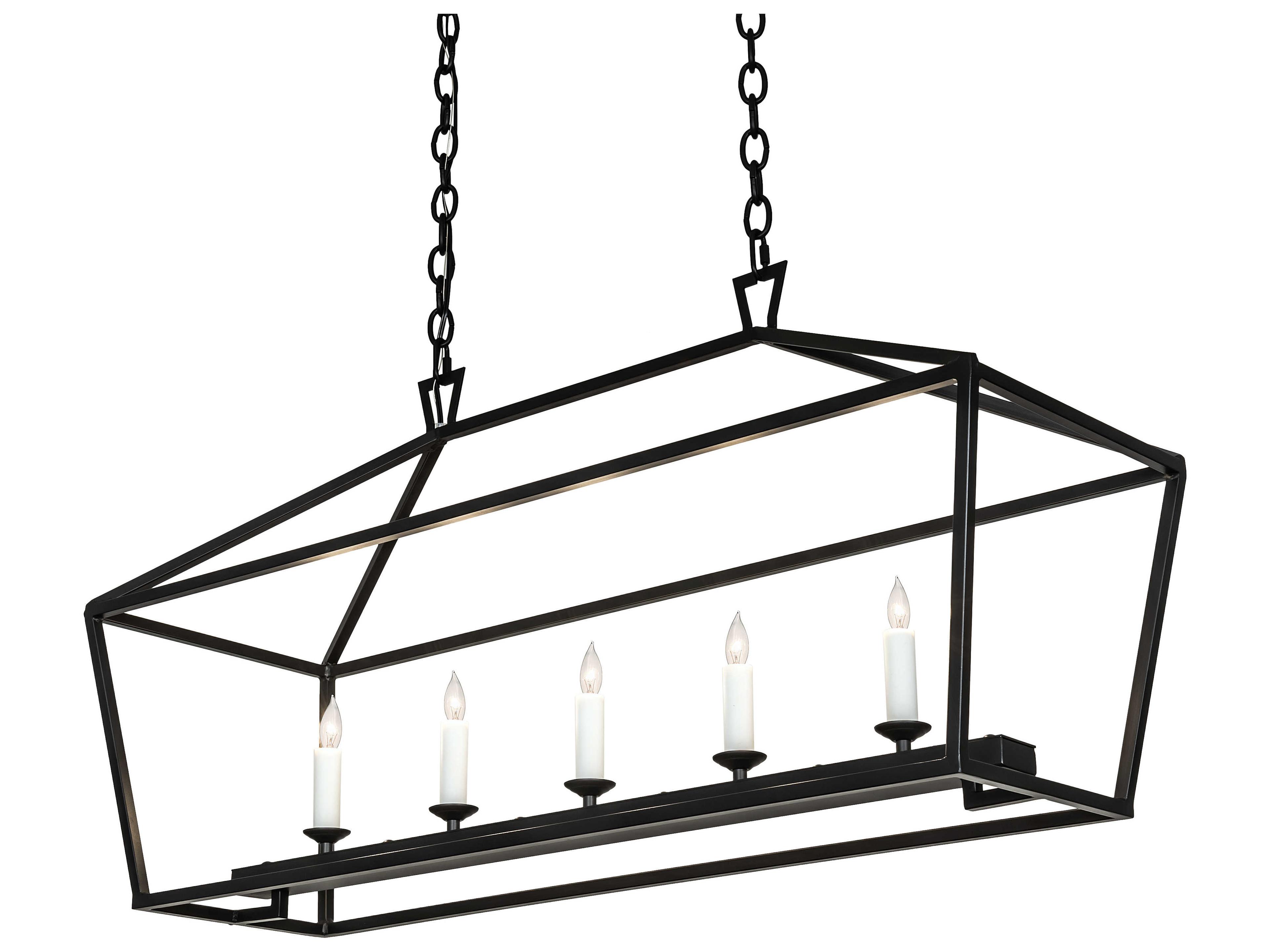 Kitzi 5-Light Flat Black LED Island Pendant