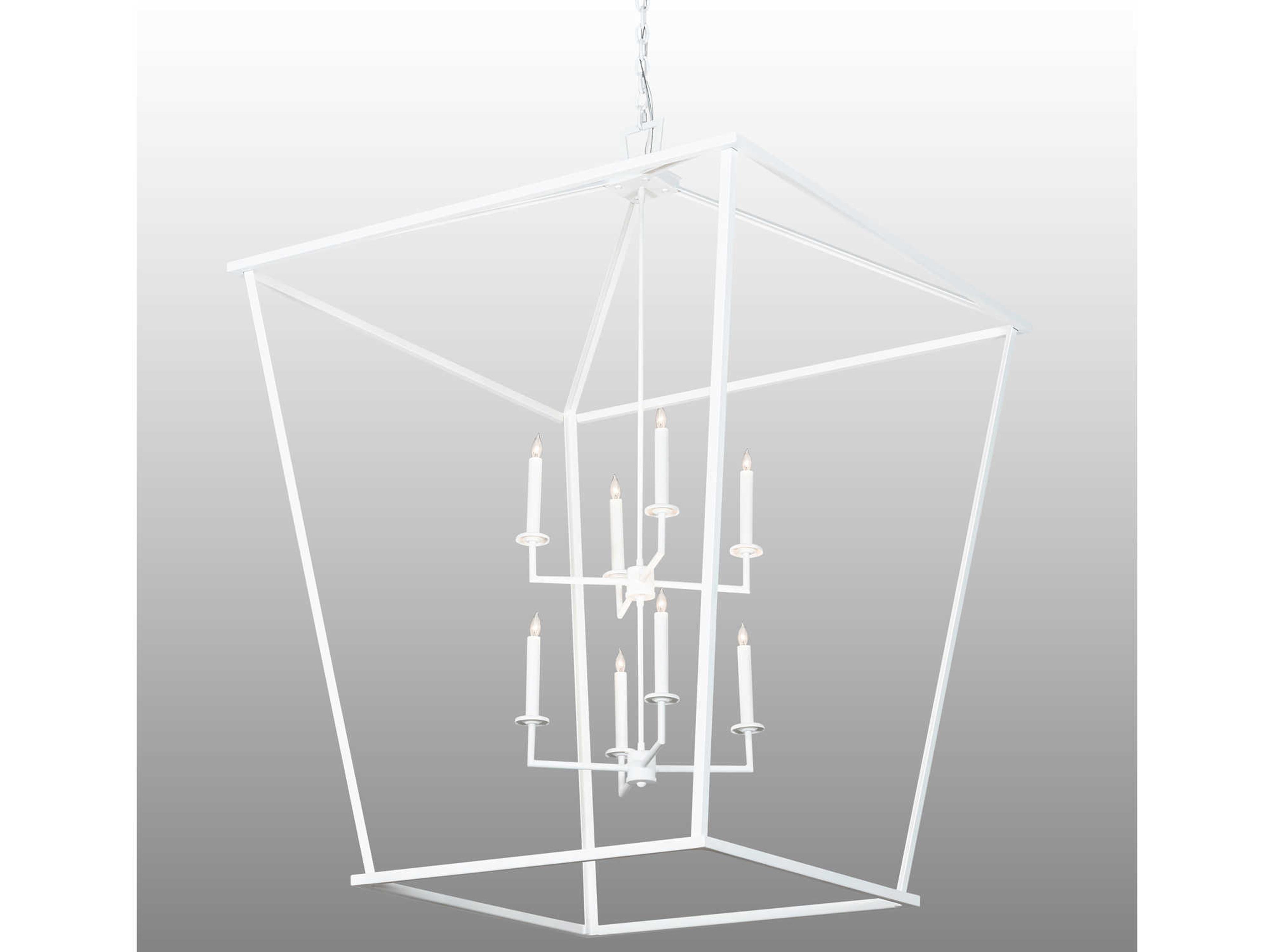Kitzi 8-Light White Candelabra Tiered Chandelier