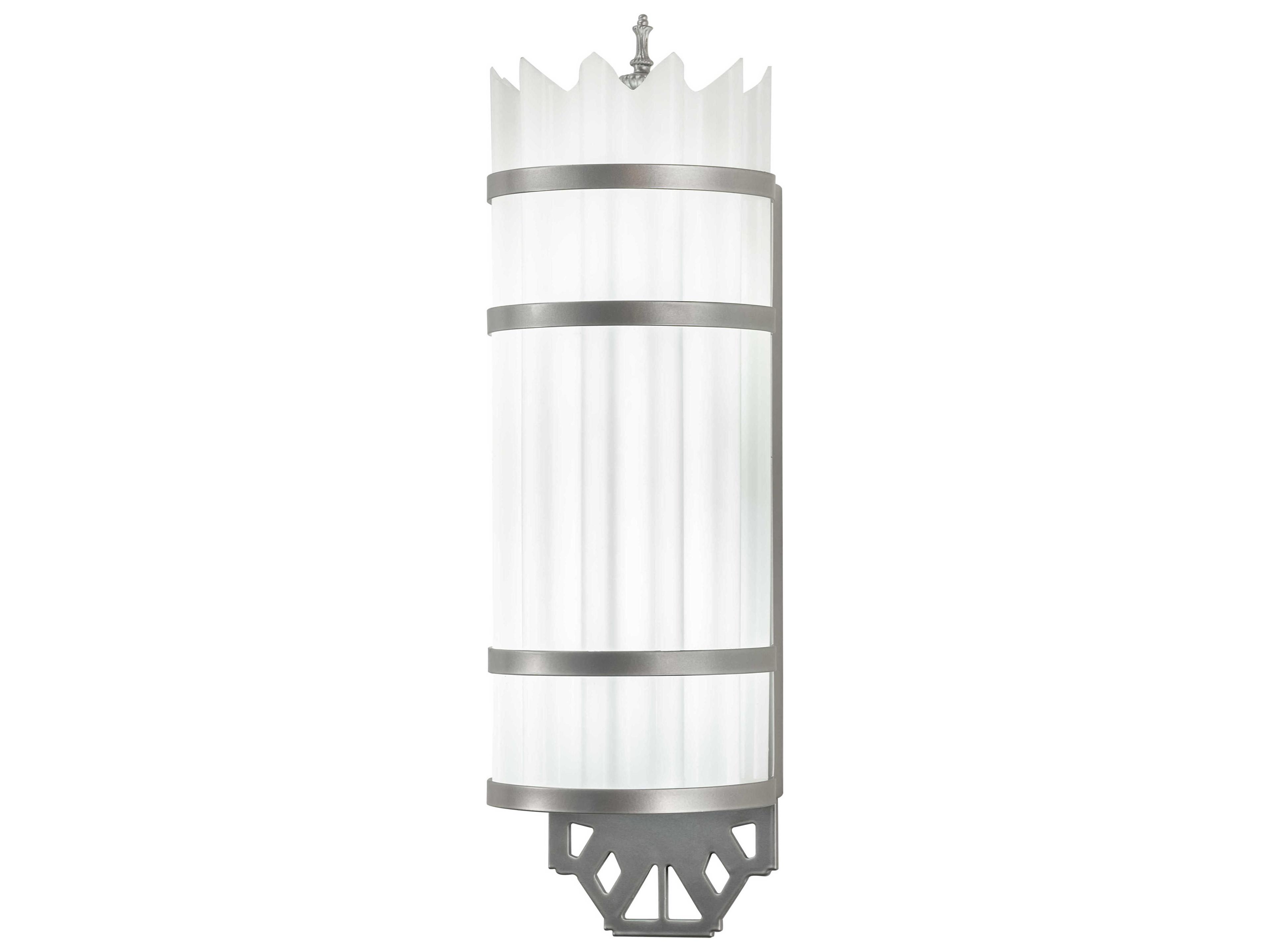 Lagoon Nickel White LED Wall Sconce