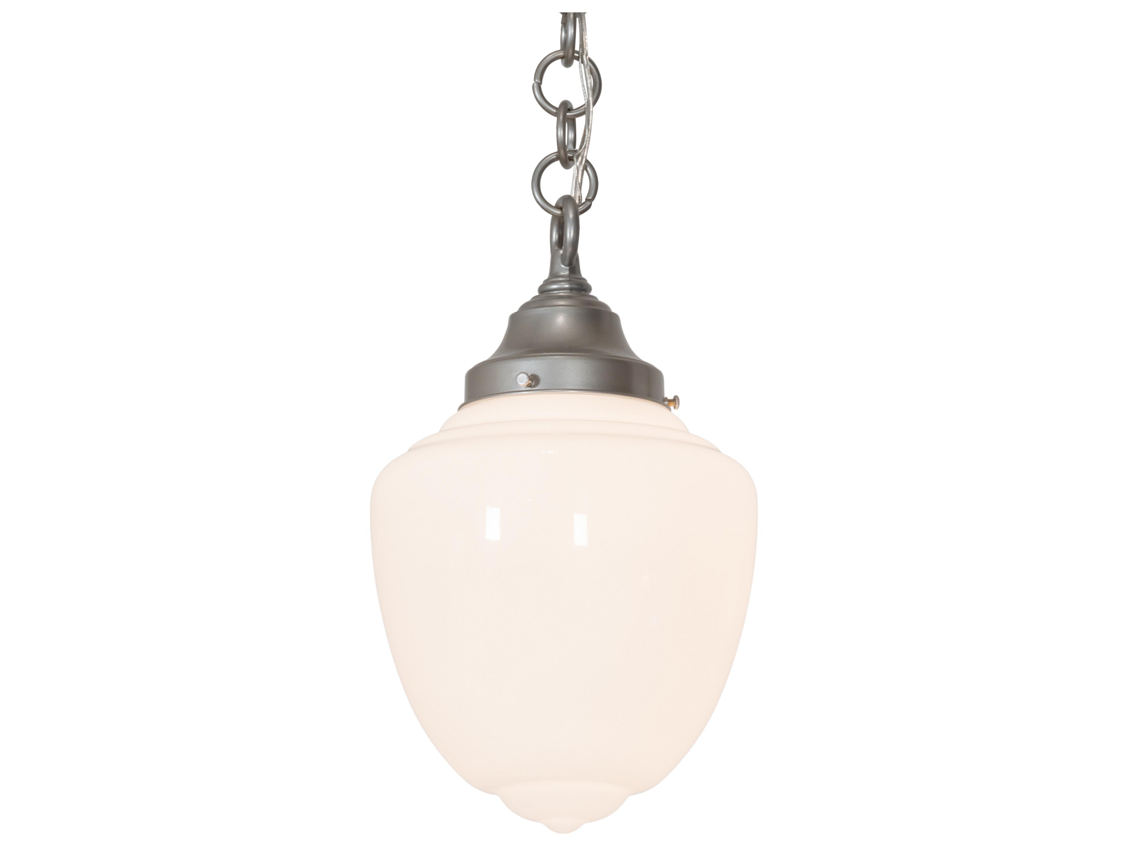 Lancaster 1-Light Nickel White Glass LED Mini Pendant
