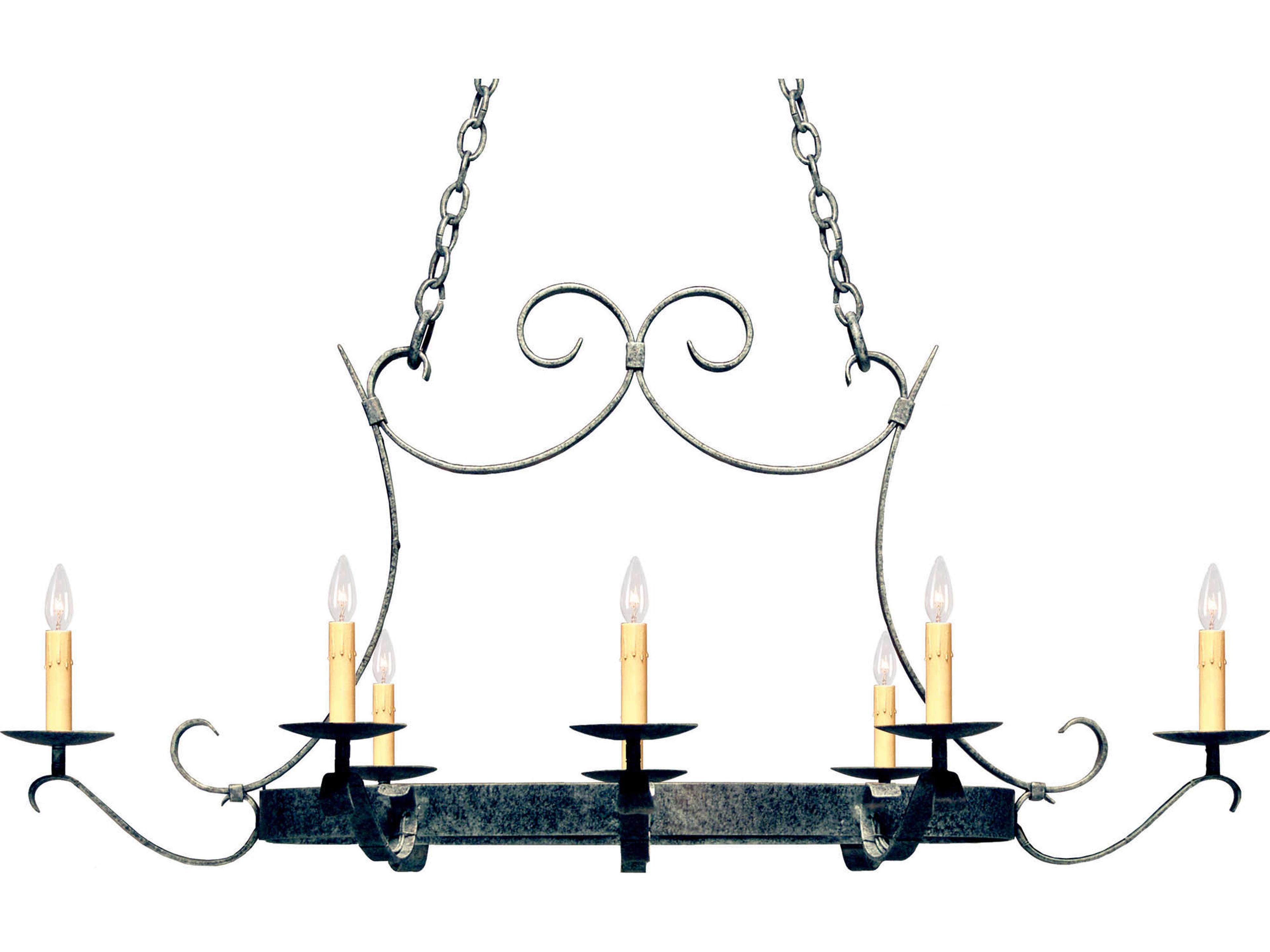 Laramie 8-Light Pewter Island Pendant