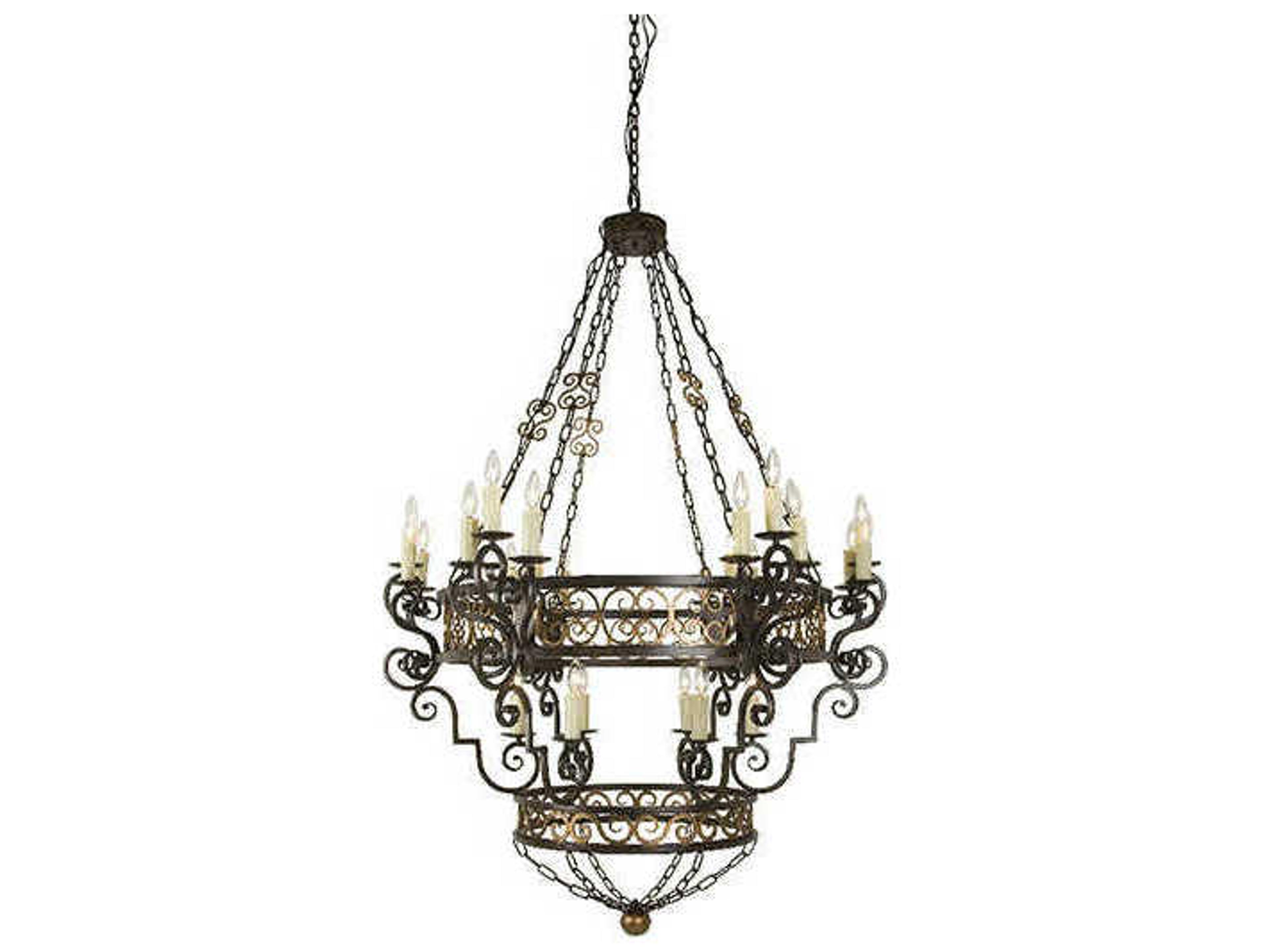 Meyda 24-Light Gold Candelabra Tiered Chandelier
