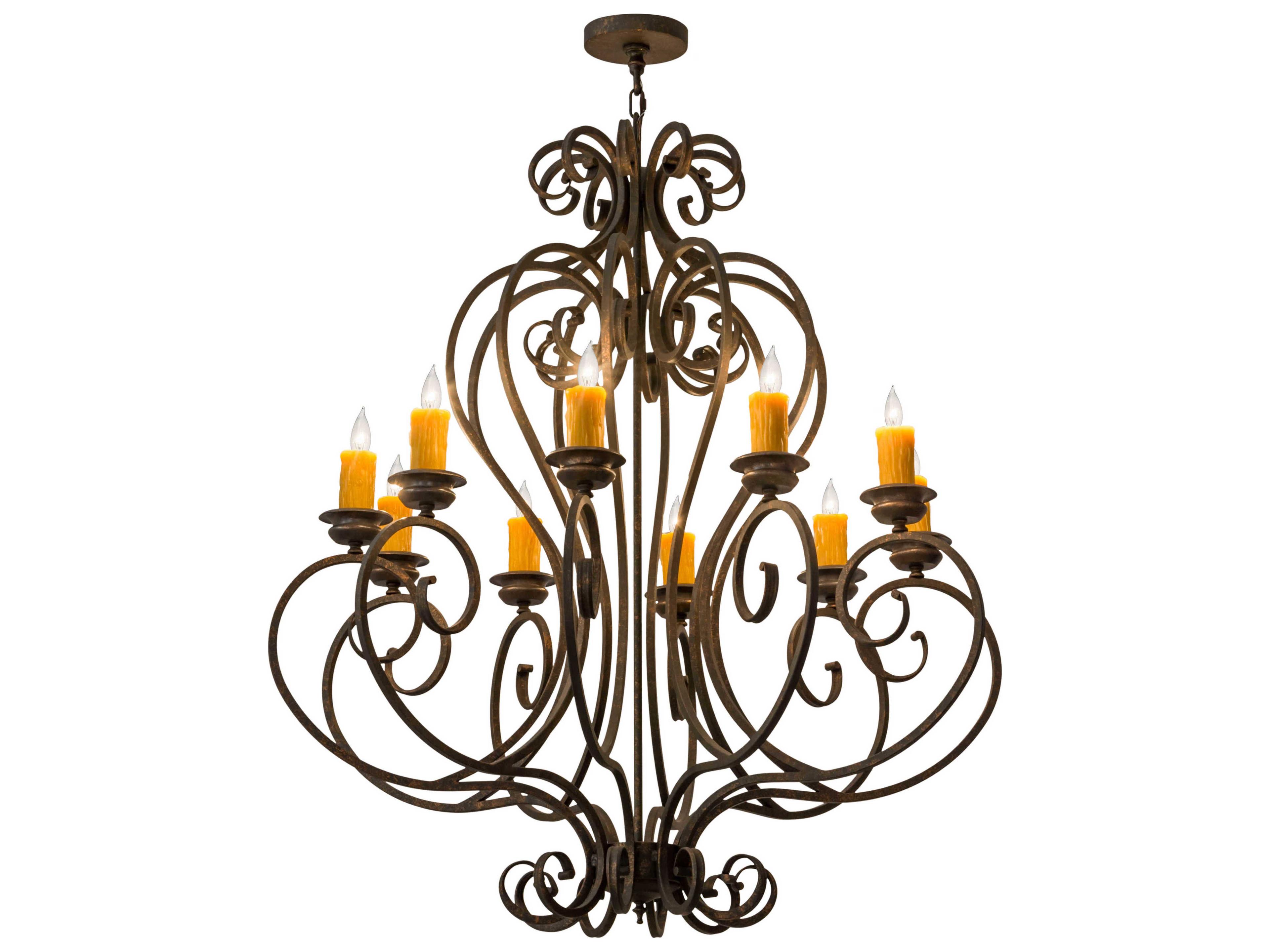 Fernando 10-Light Brown Candelabra Chandelier