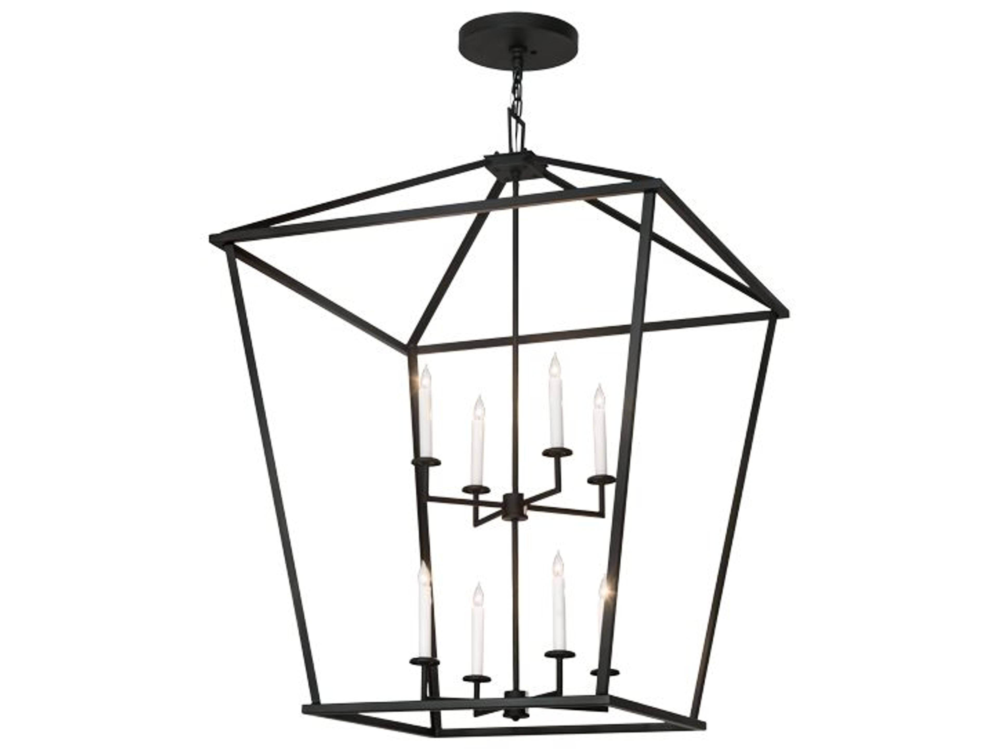 Kitzi 8-Light Black Candelabra Tiered Chandelier