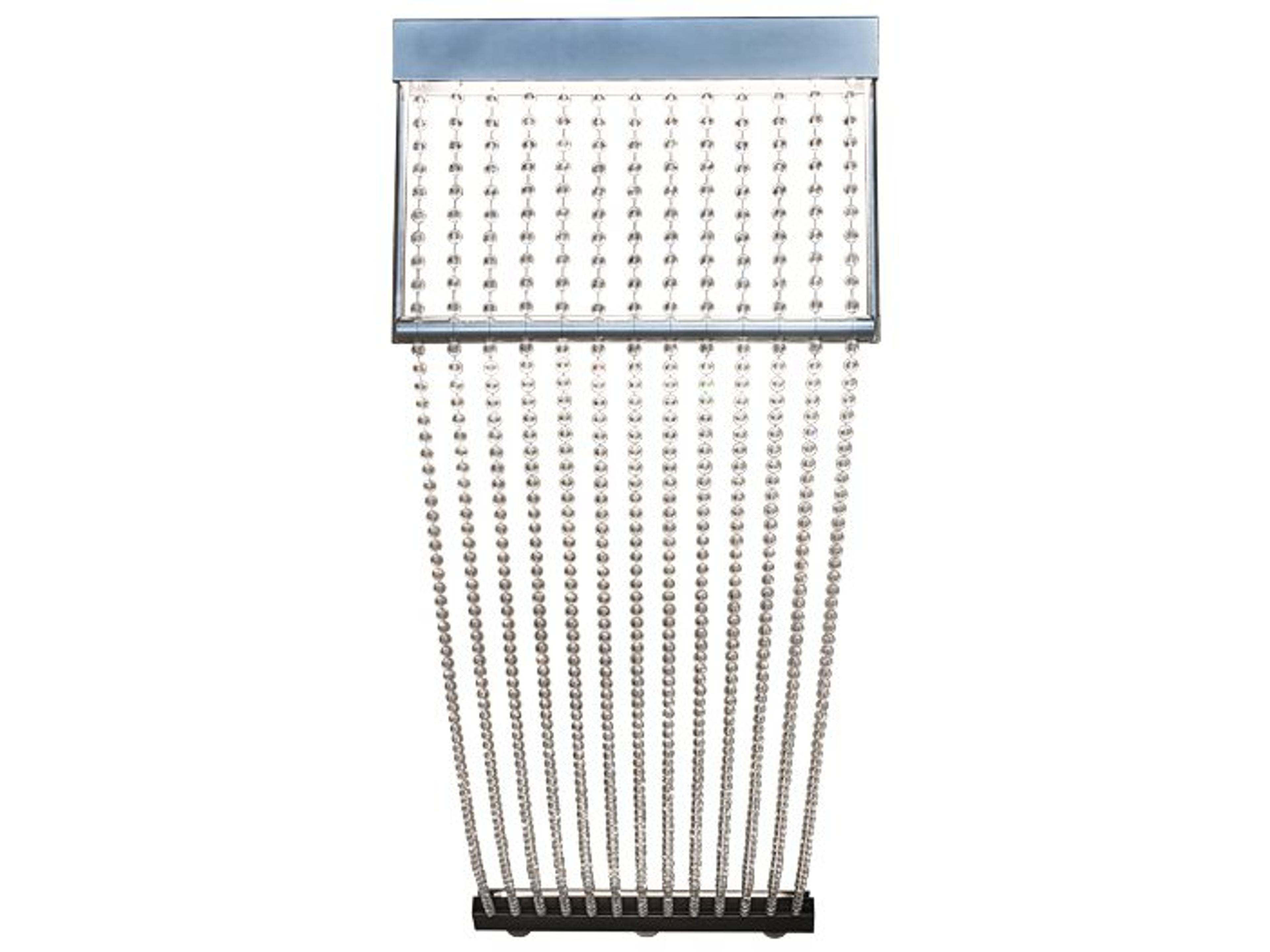 6-Light Nickel Glass Chandelier