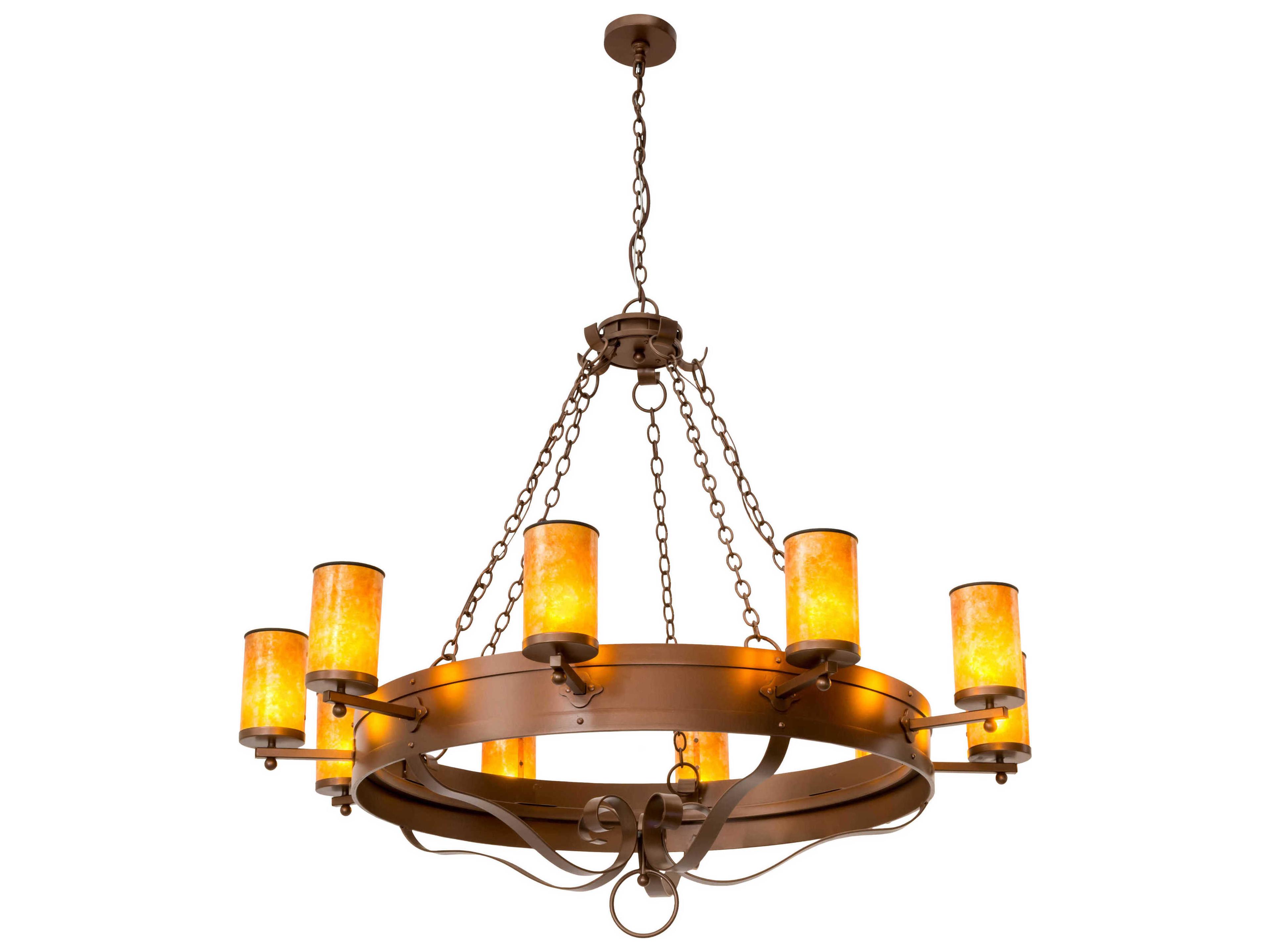 Parnella 60-Light Bronze Glass Cylinder Chandelier