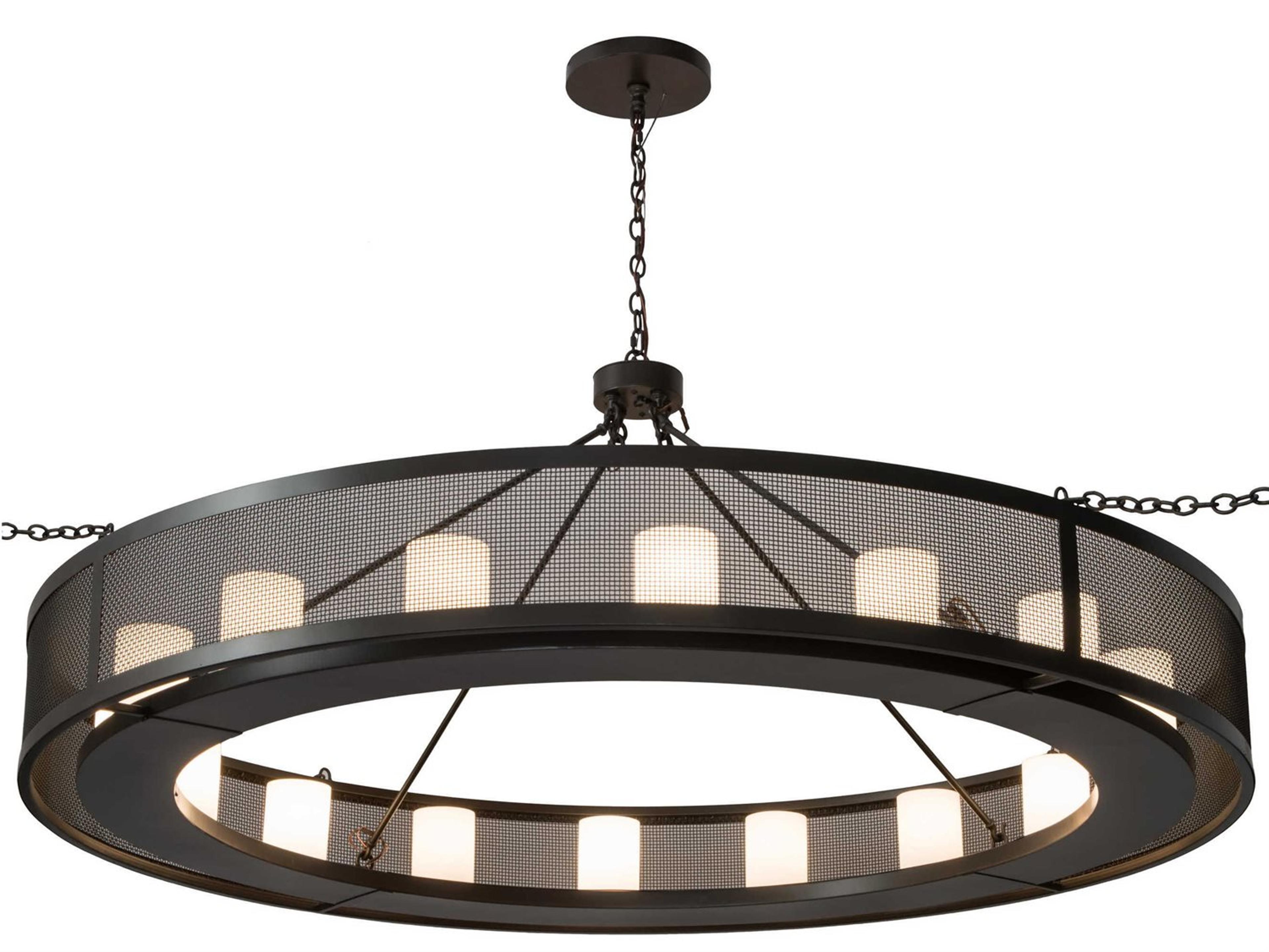 Loxley 16-Light Bronze Glass Chandelier