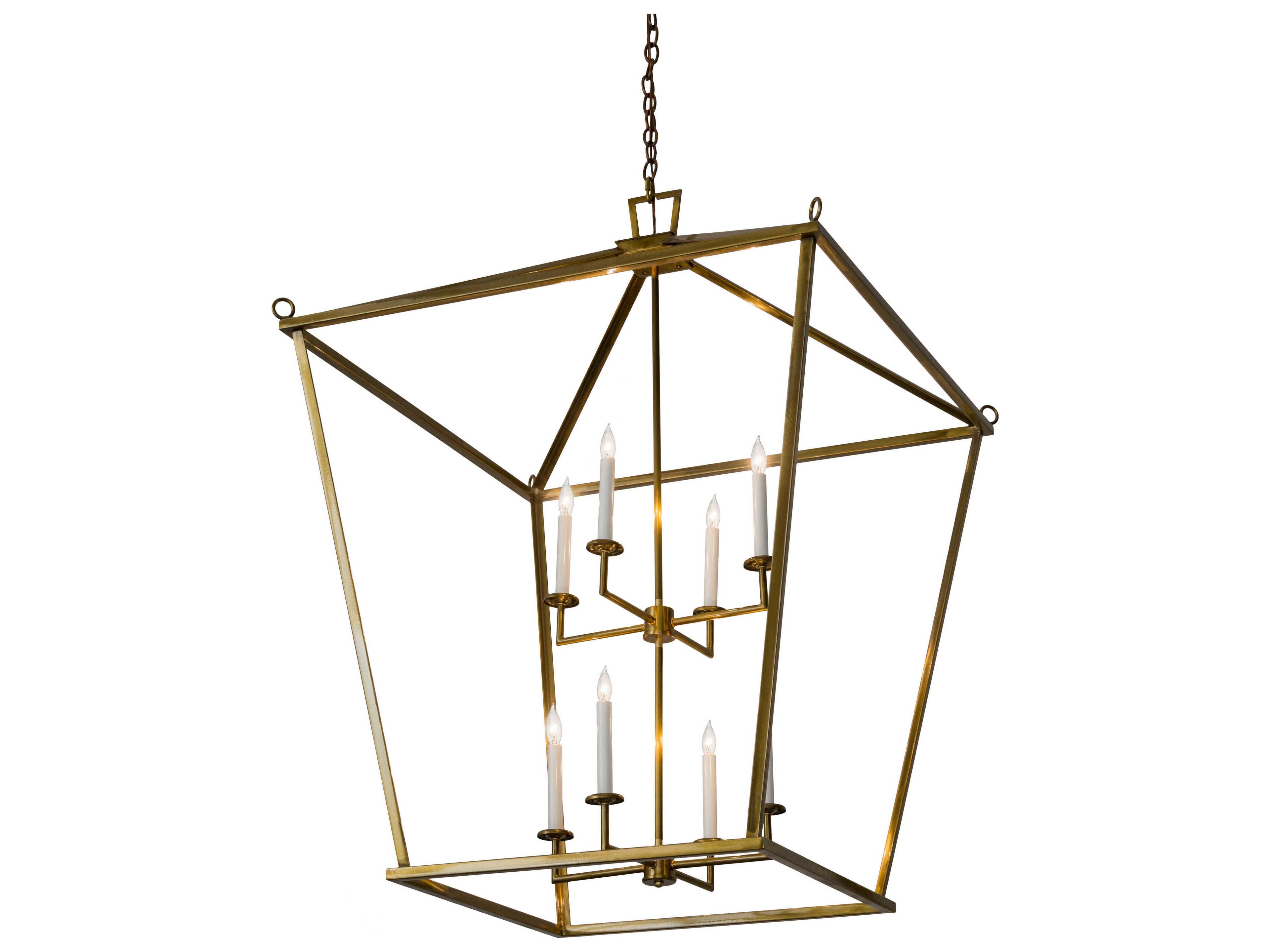 Kitzi 8-Light Brass Glass Candelabra Tiered Chandelier