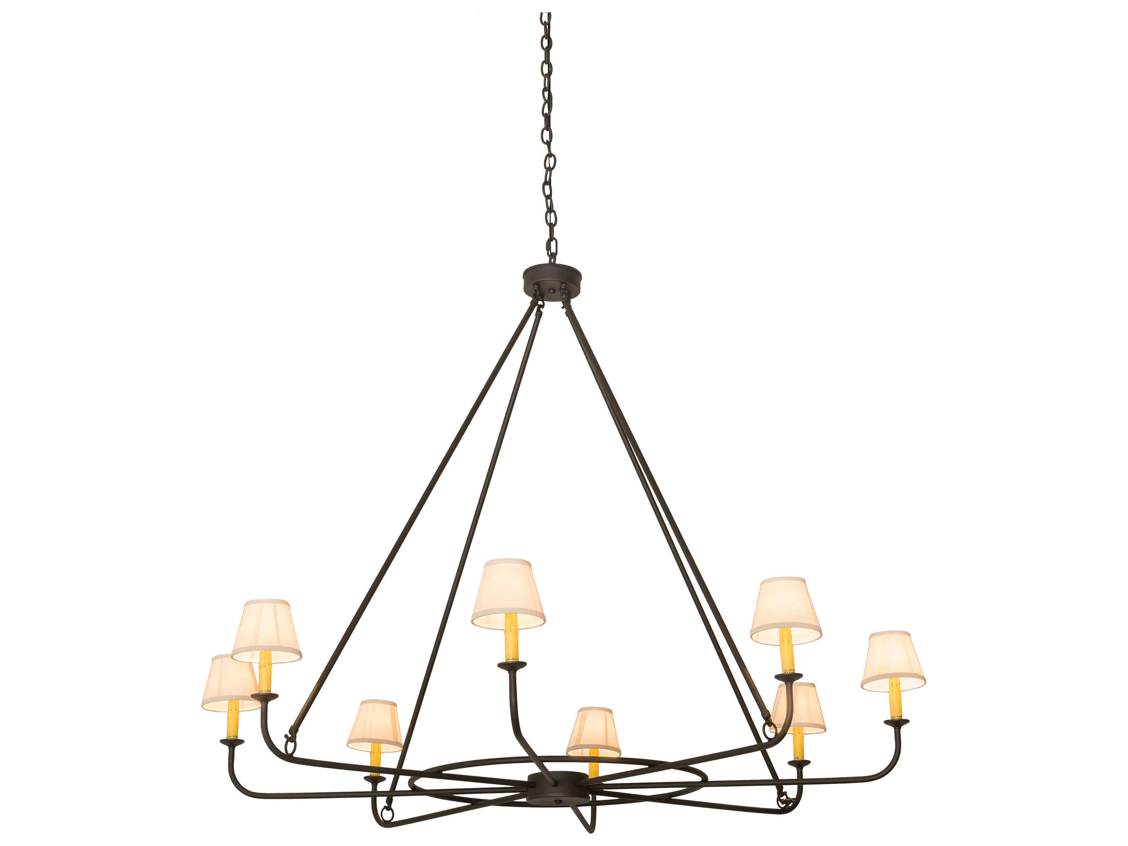 Meyda 8-Light Black Empire Chandelier