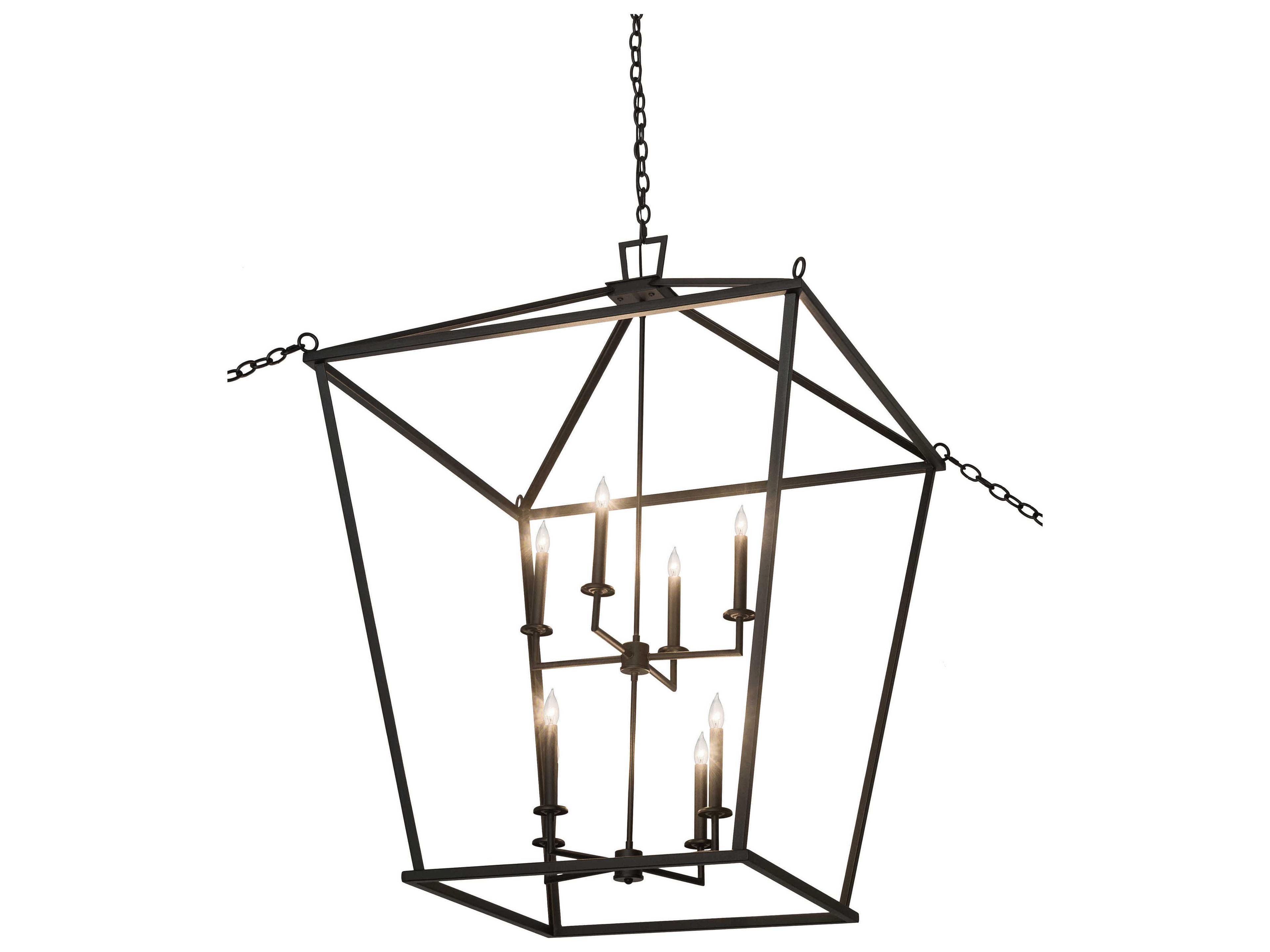 Kitzi 8-Light Black Glass Candelabra Tiered Chandelier