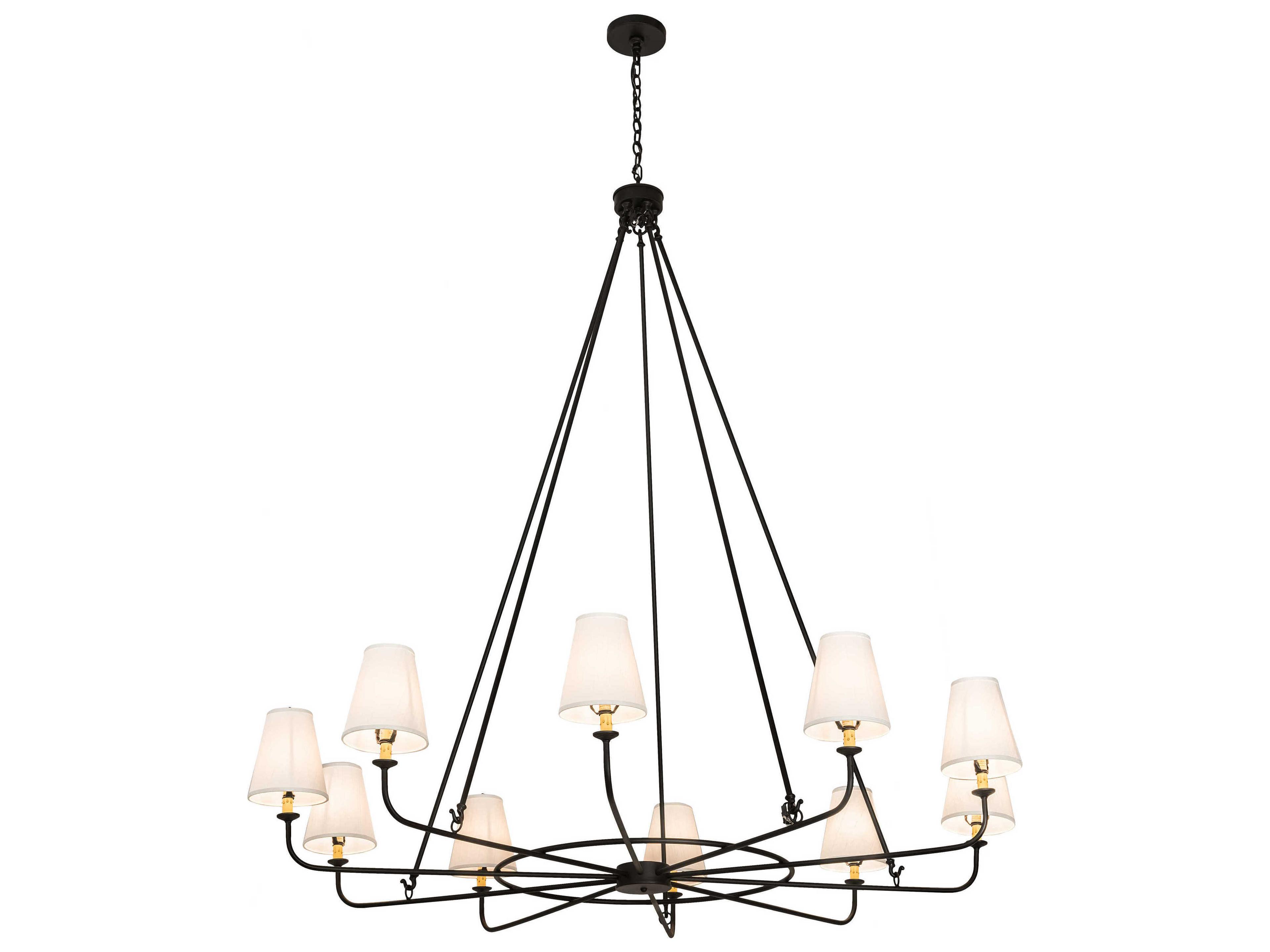 10-Light Black Empire Chandelier