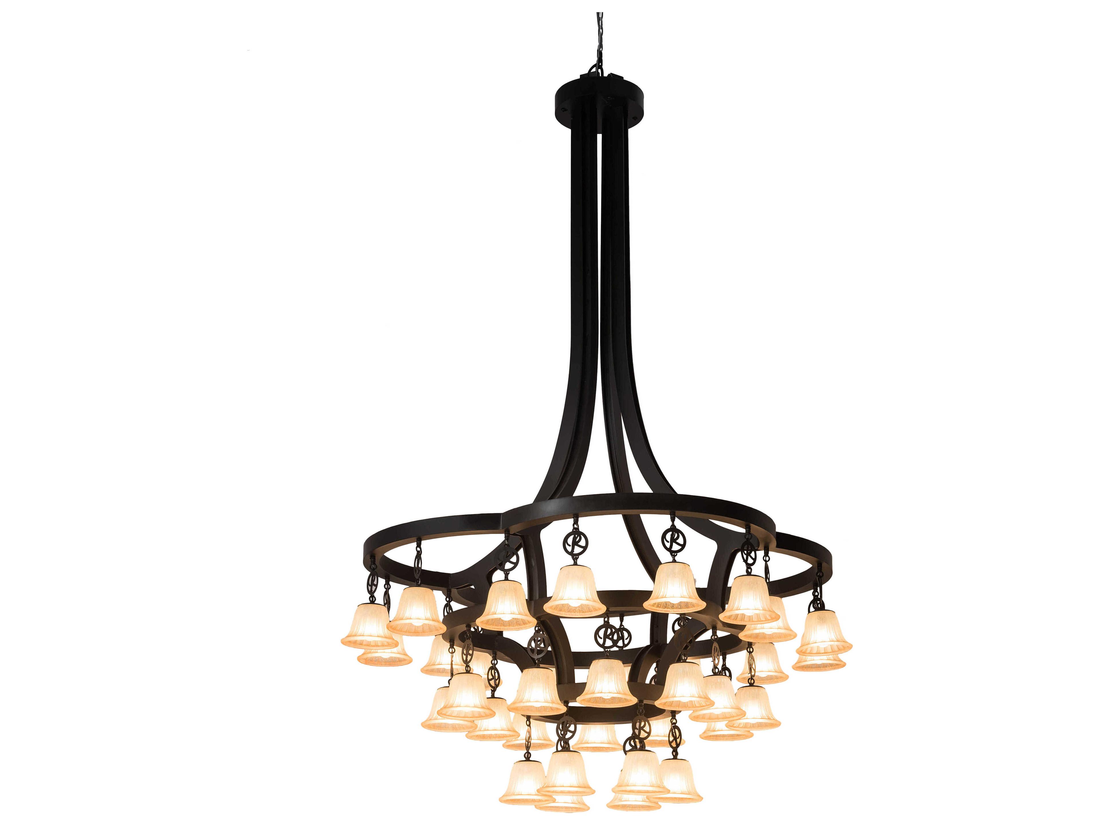 Cretella 34-Light Black Empire Chandelier