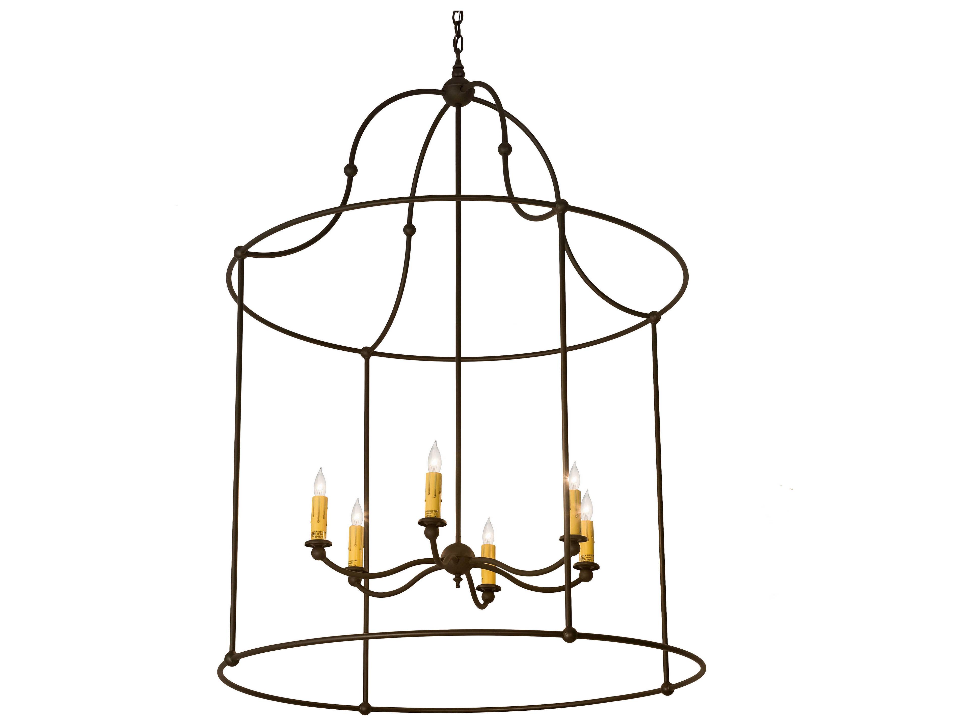 6-Light Black Candelabra Chandelier