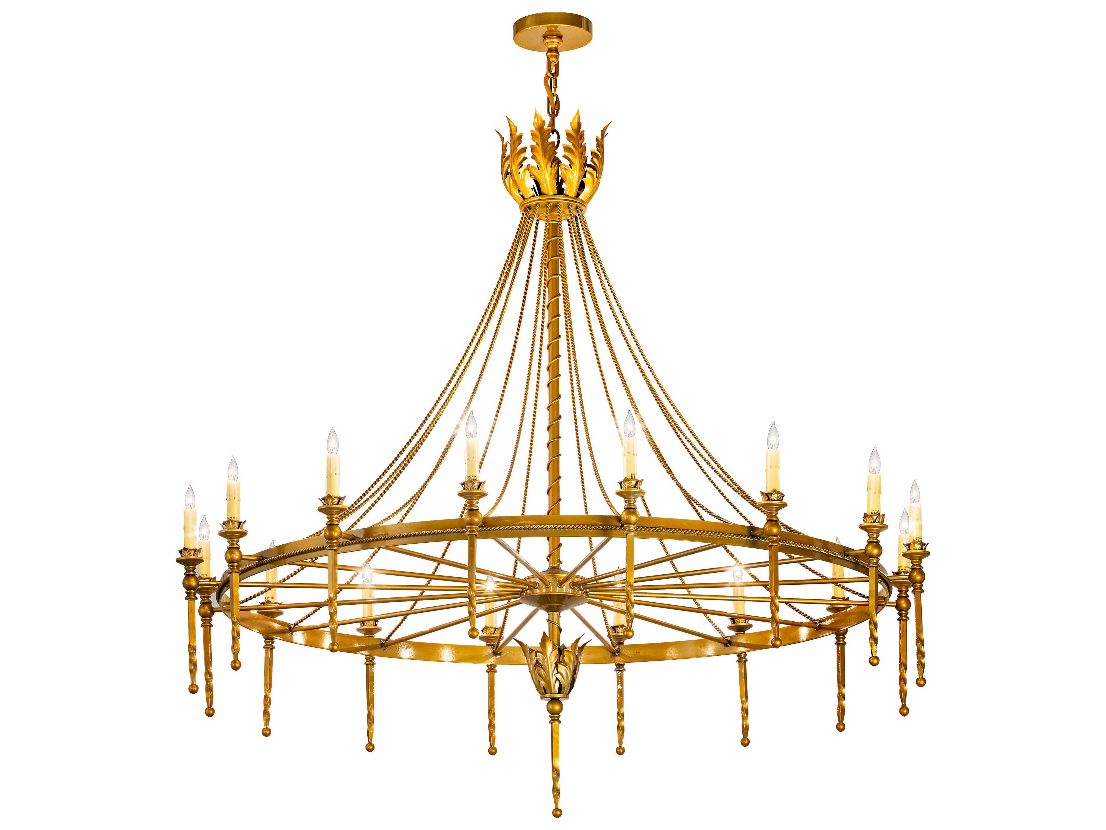 Amaury 16-Light Gold Candelabra Chandelier
