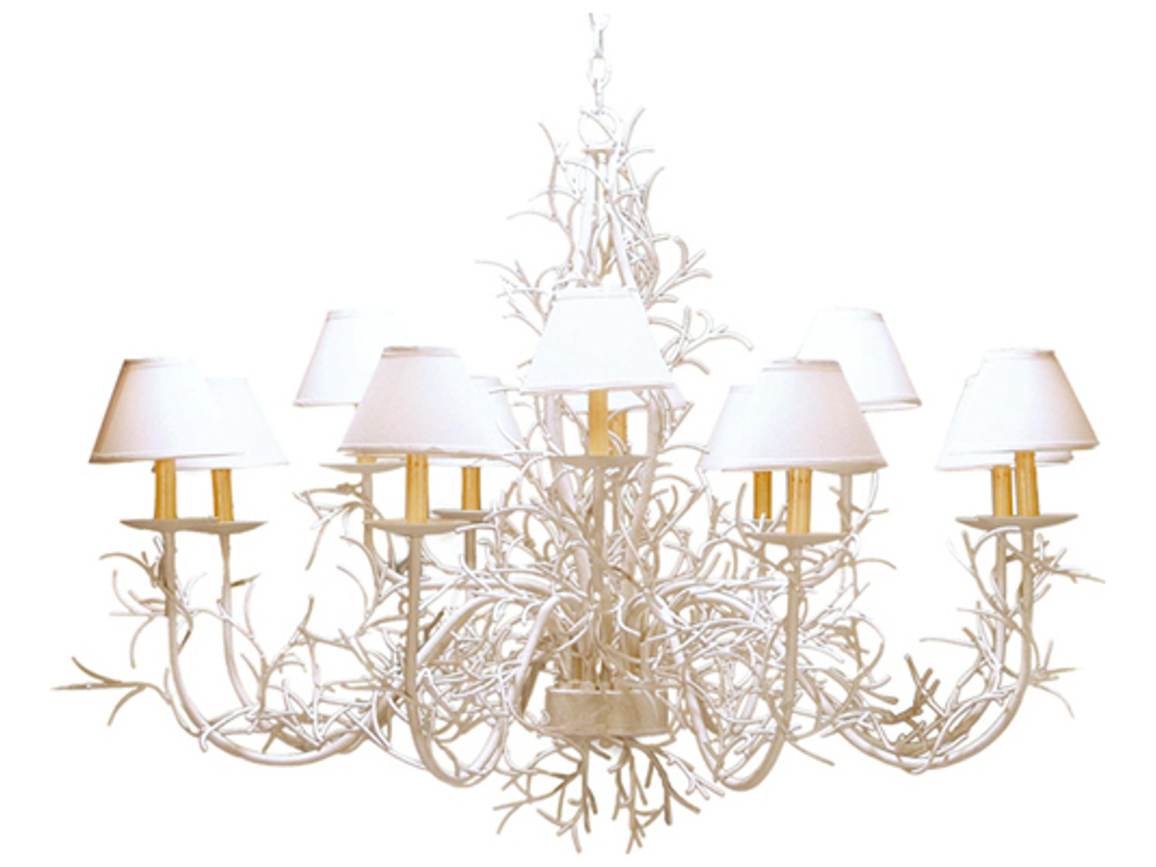 12-Light Chrome White Empire Chandelier