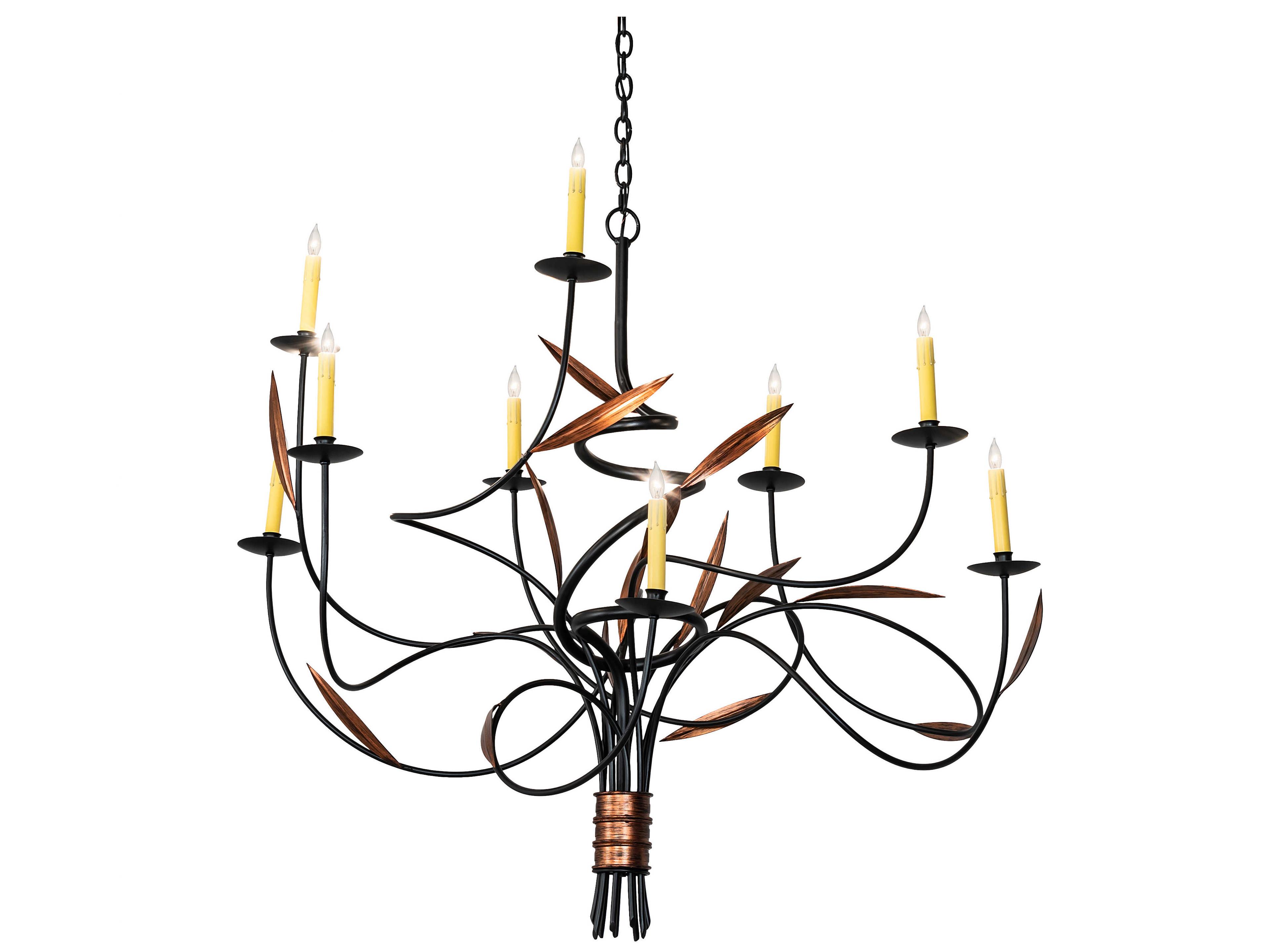 Layla 9-Light Bronze Candelabra Chandelier