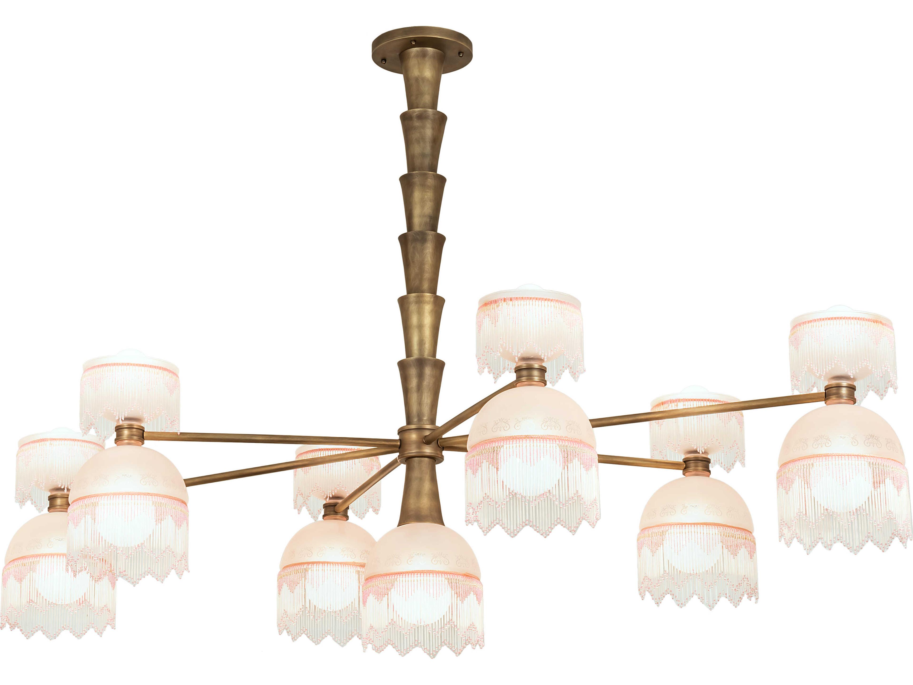 Lex 7 6 Light Brass Tint Glass Sputnik Island Pendant