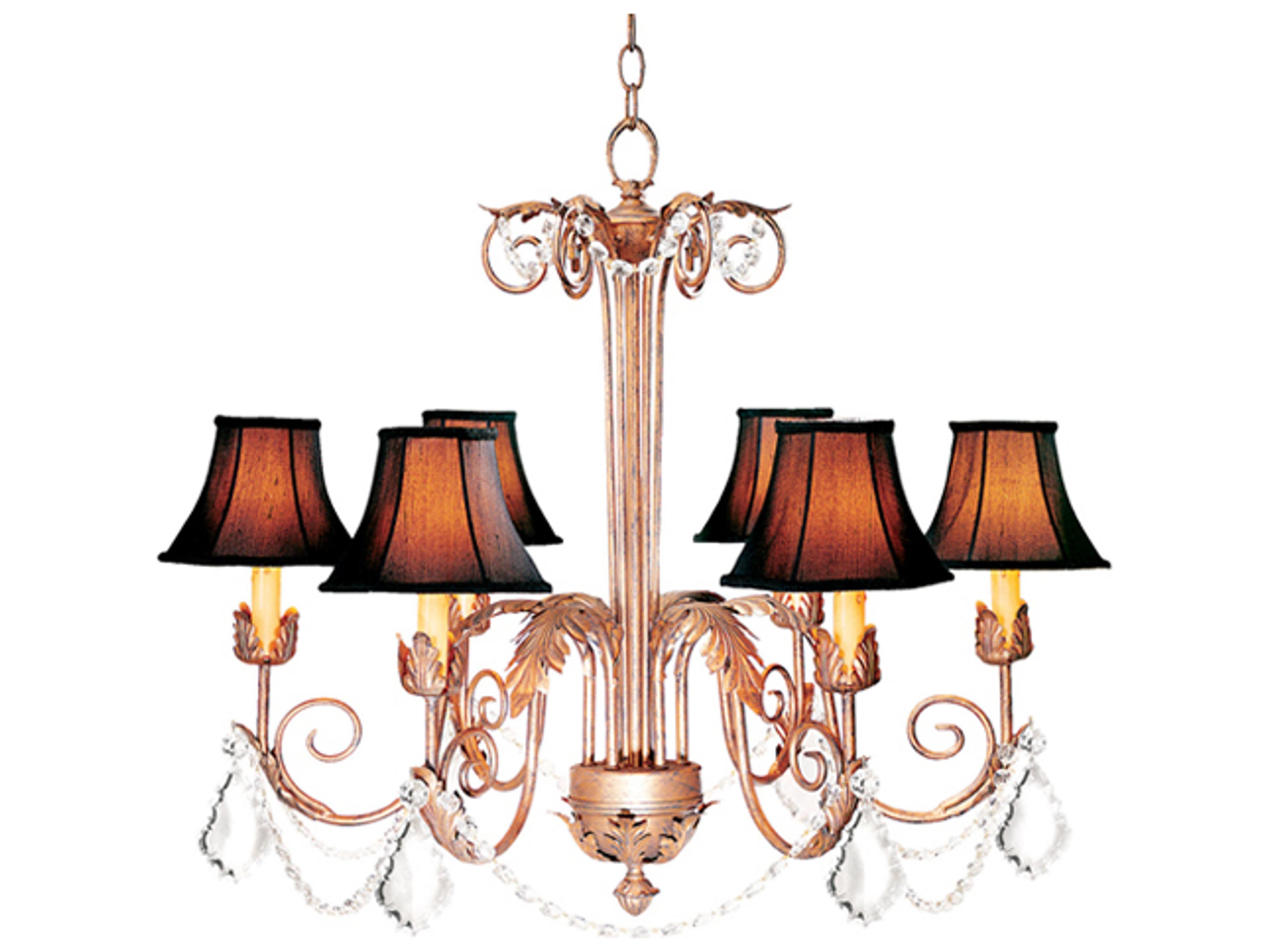 Lindsay 6-Light Crystal Gold Empire Chandelier