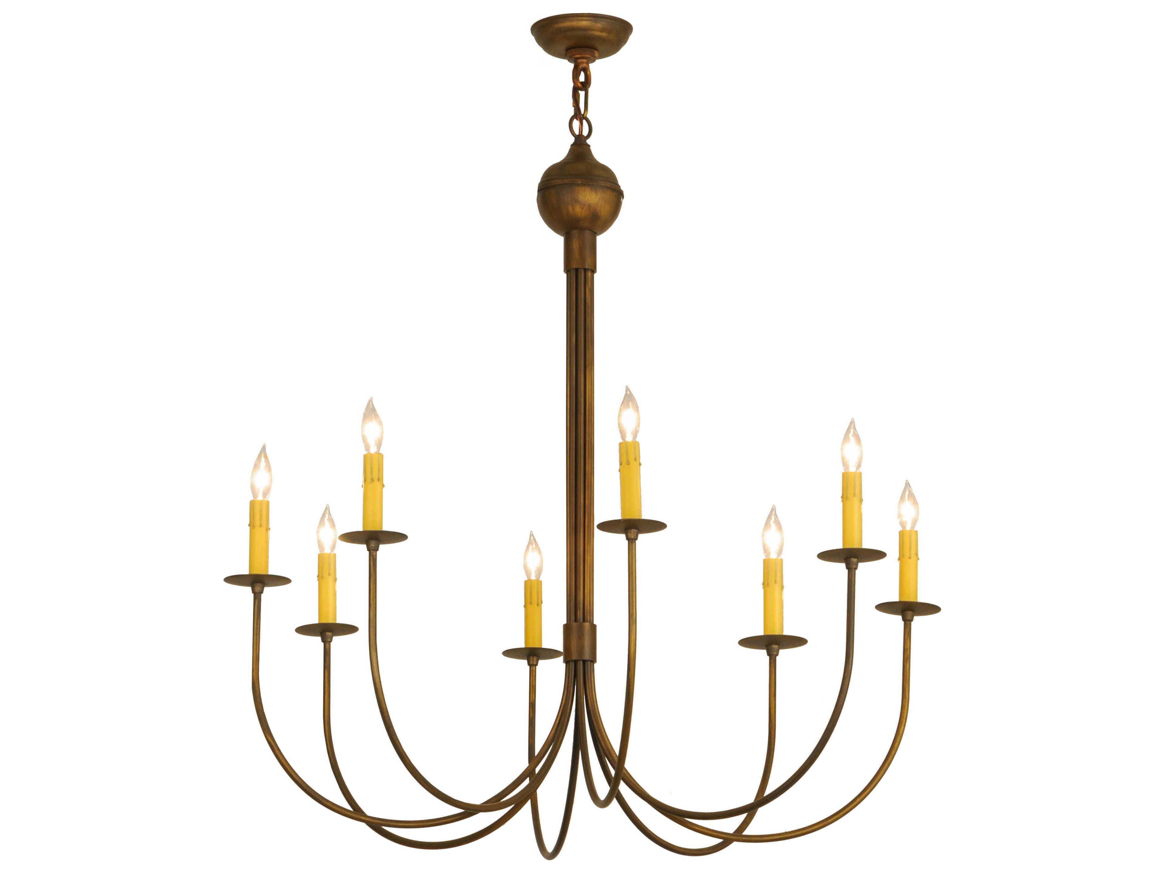 Lodge 8-Light Brown Candelabra Chandelier