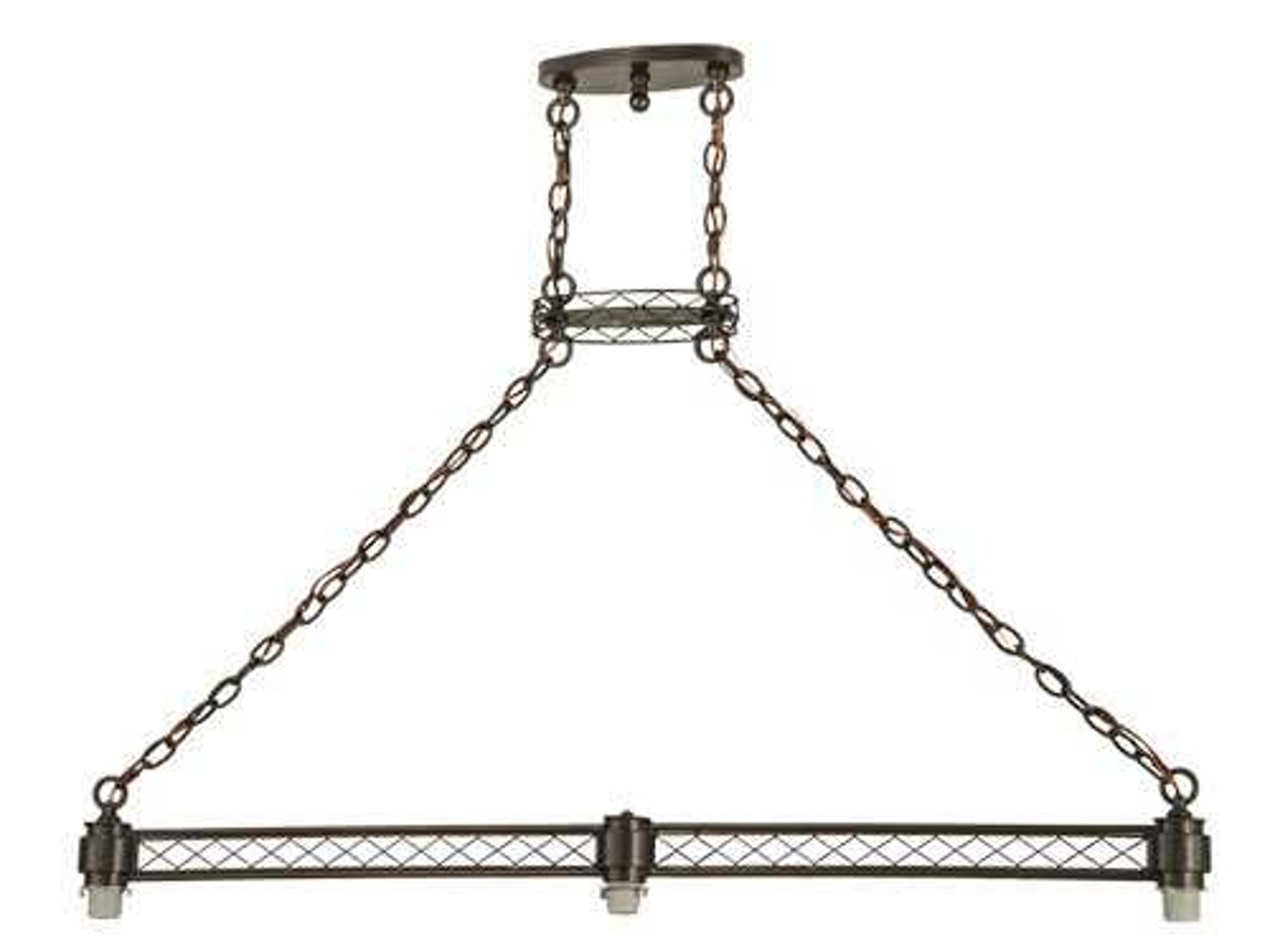 3-Light Bronze Linear Island Pendant