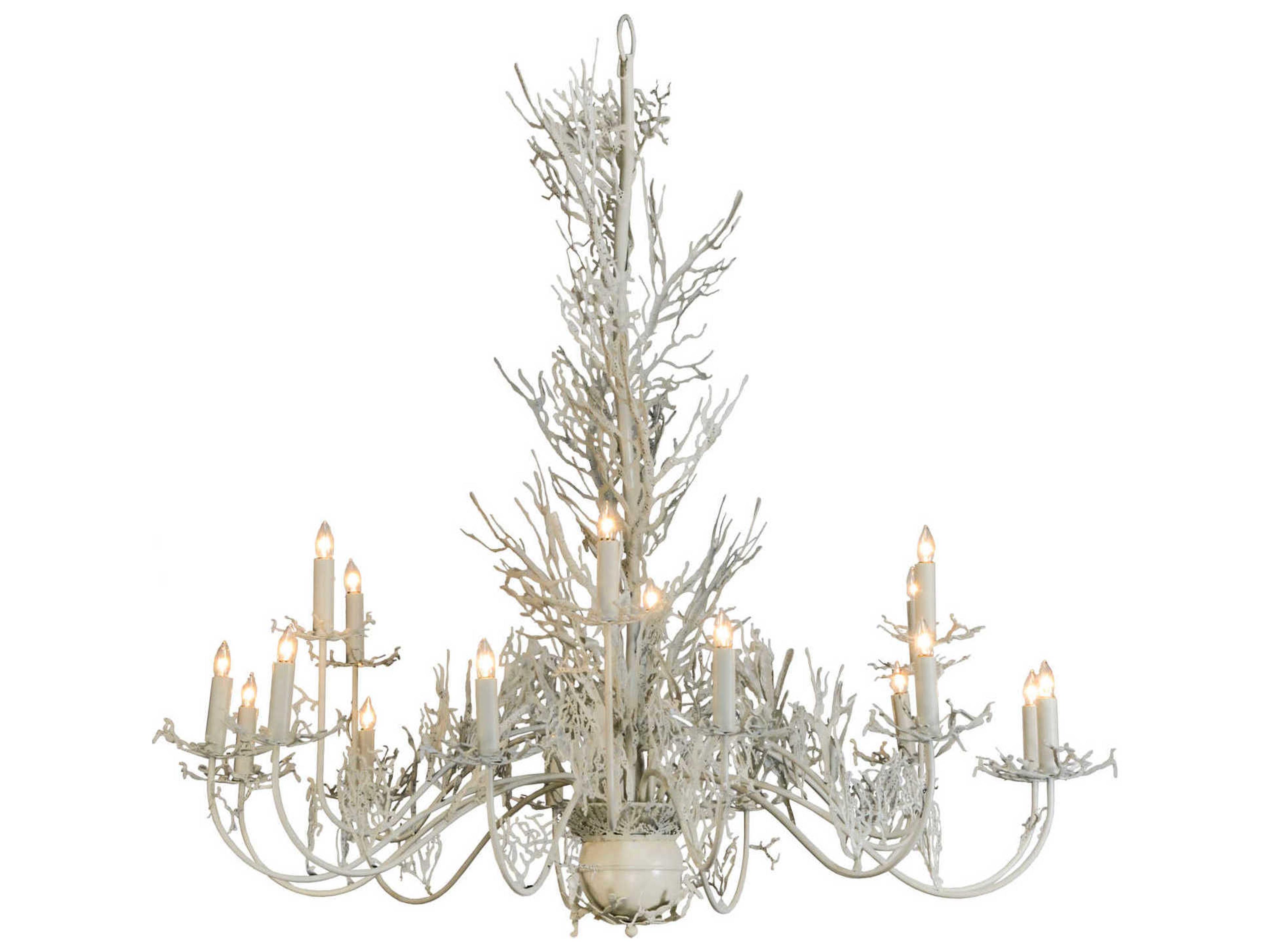 Lodge 18-Light-Light Gray Candelabra Chandelier