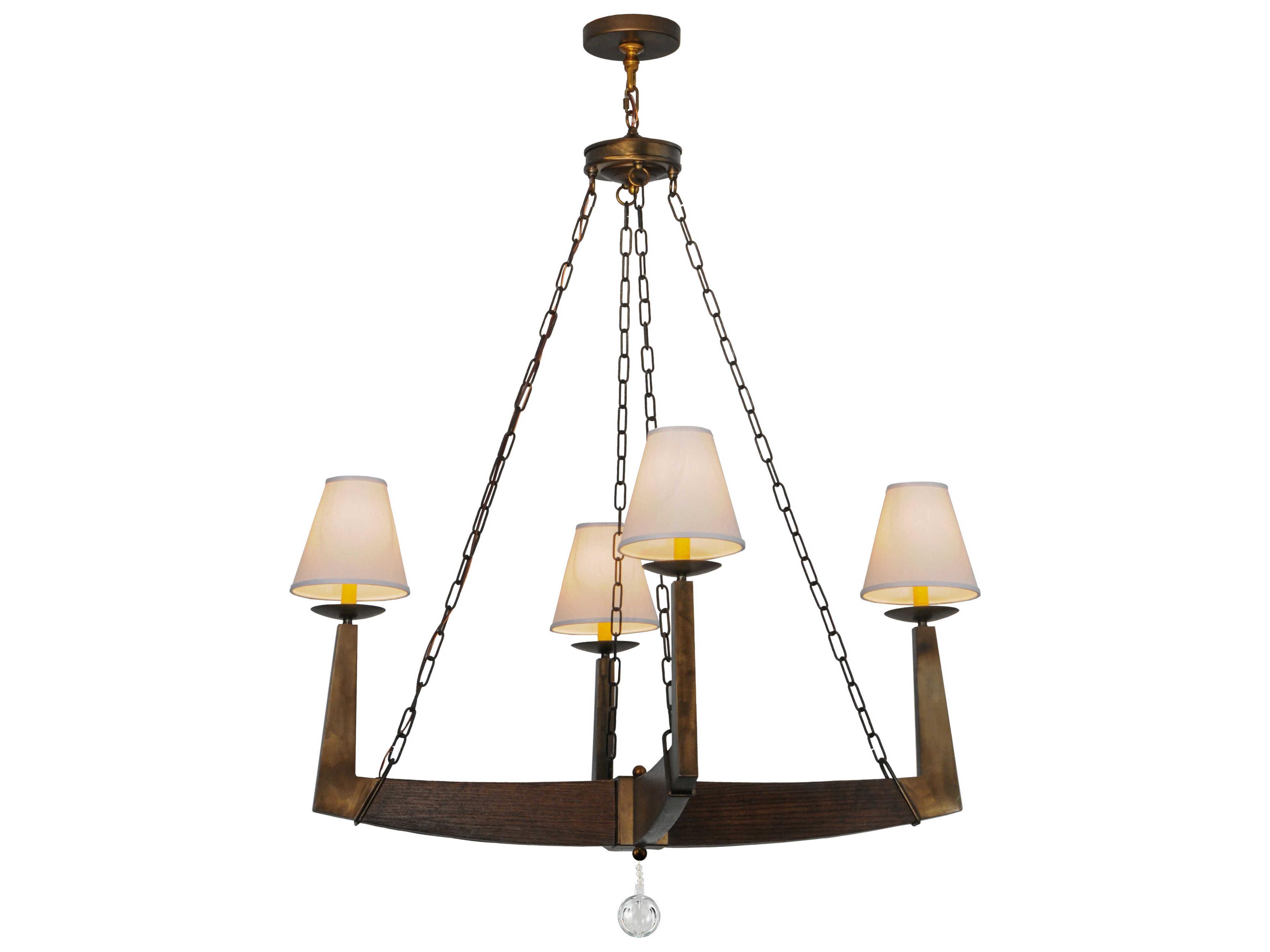 Lodge 4-Light Brown Empire Chandelier