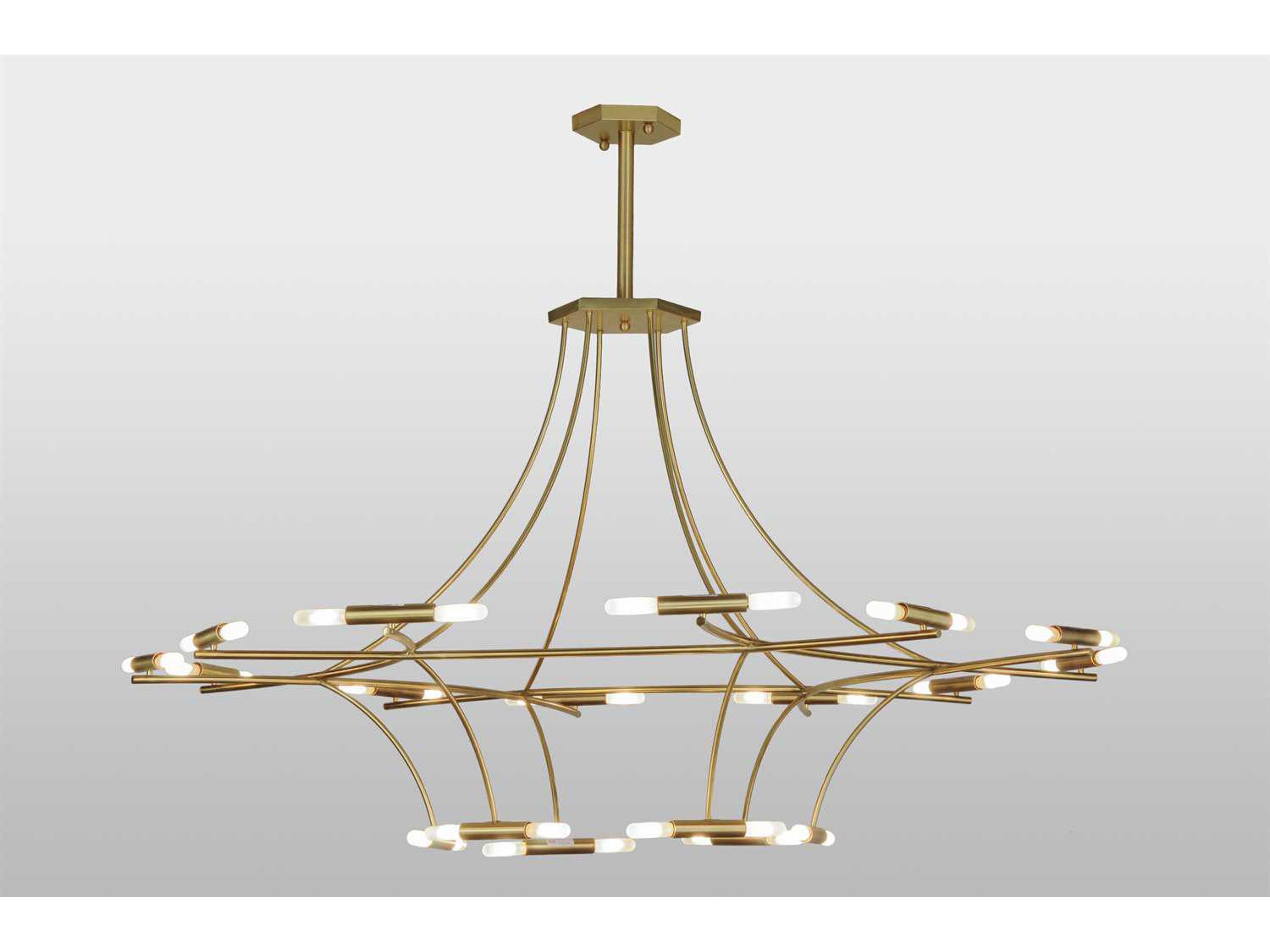 Lodge 3-Light Brass Sputnik Tiered Chandelier