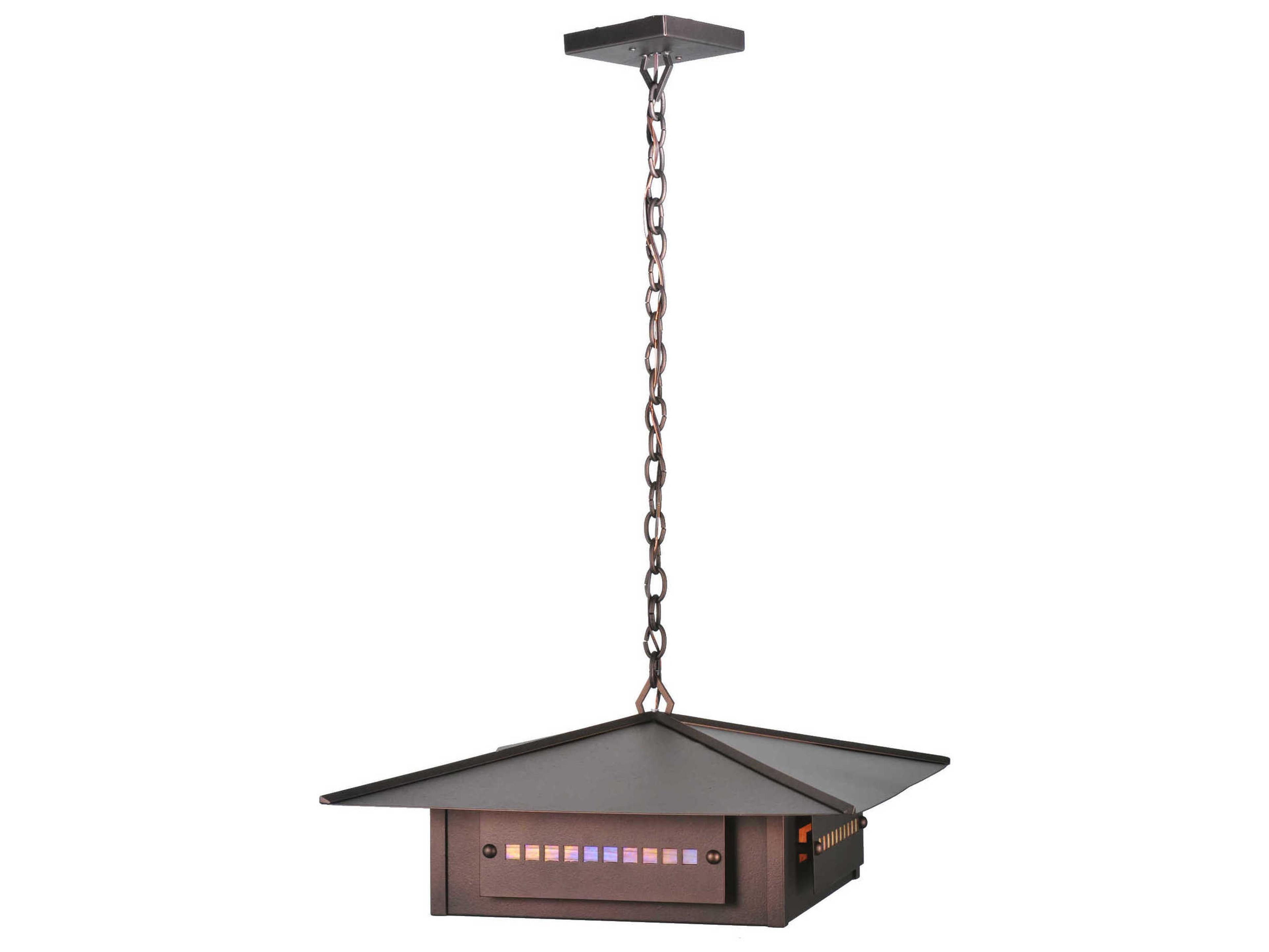 Moss Creek 4-Light Bronze Glass Pendant