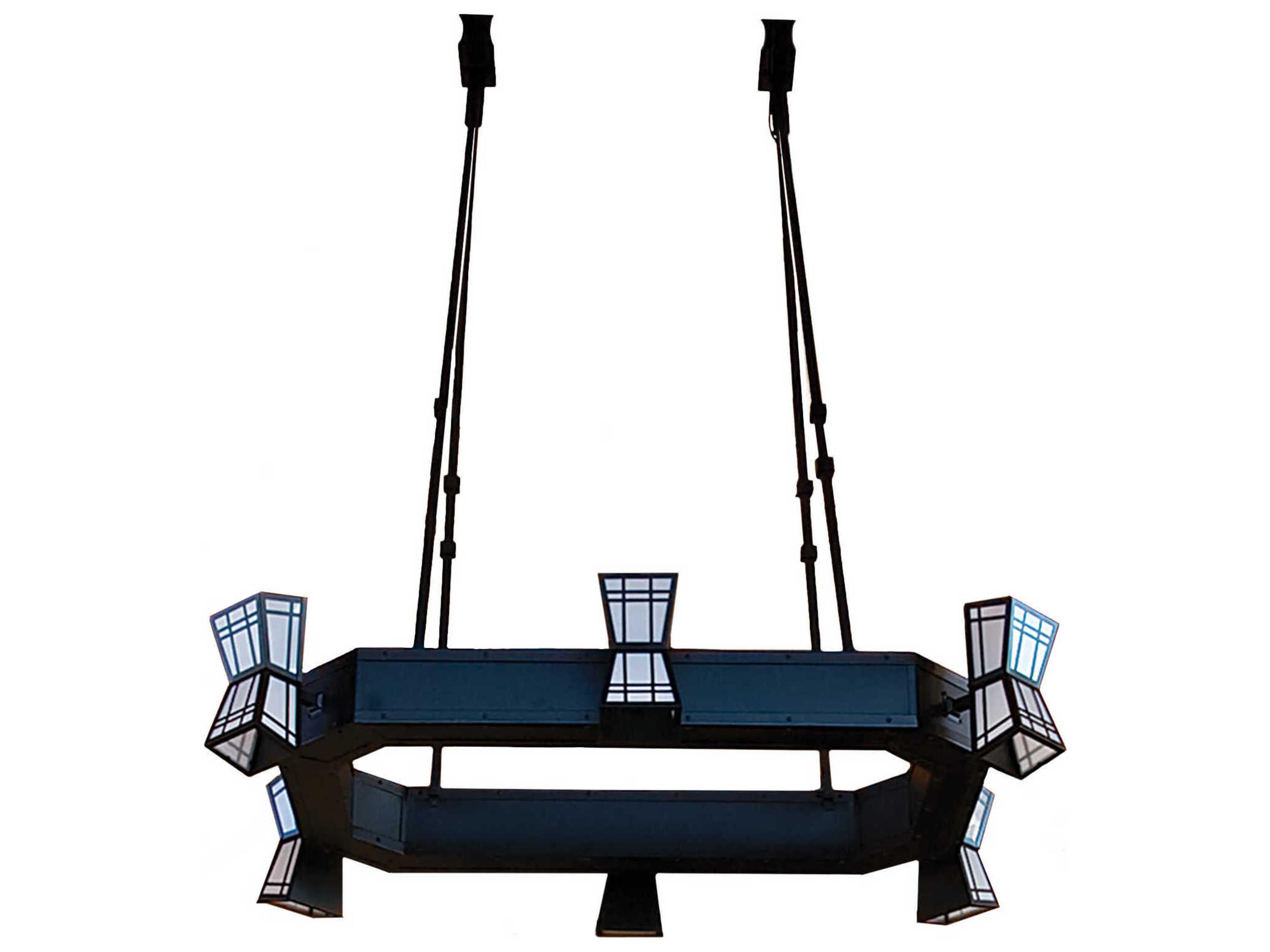 Lodge 6-Light Black Island Pendant