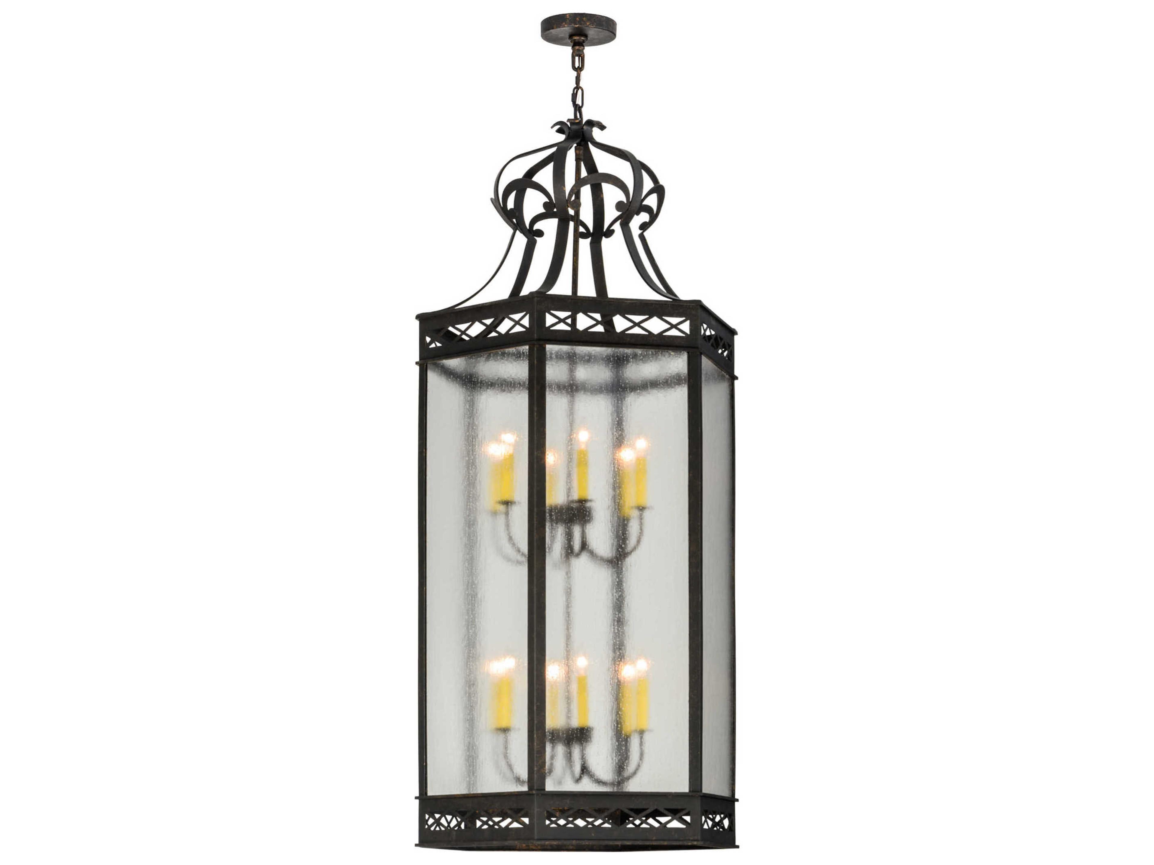 Lodge 12-Light Copper Lantern Pendant