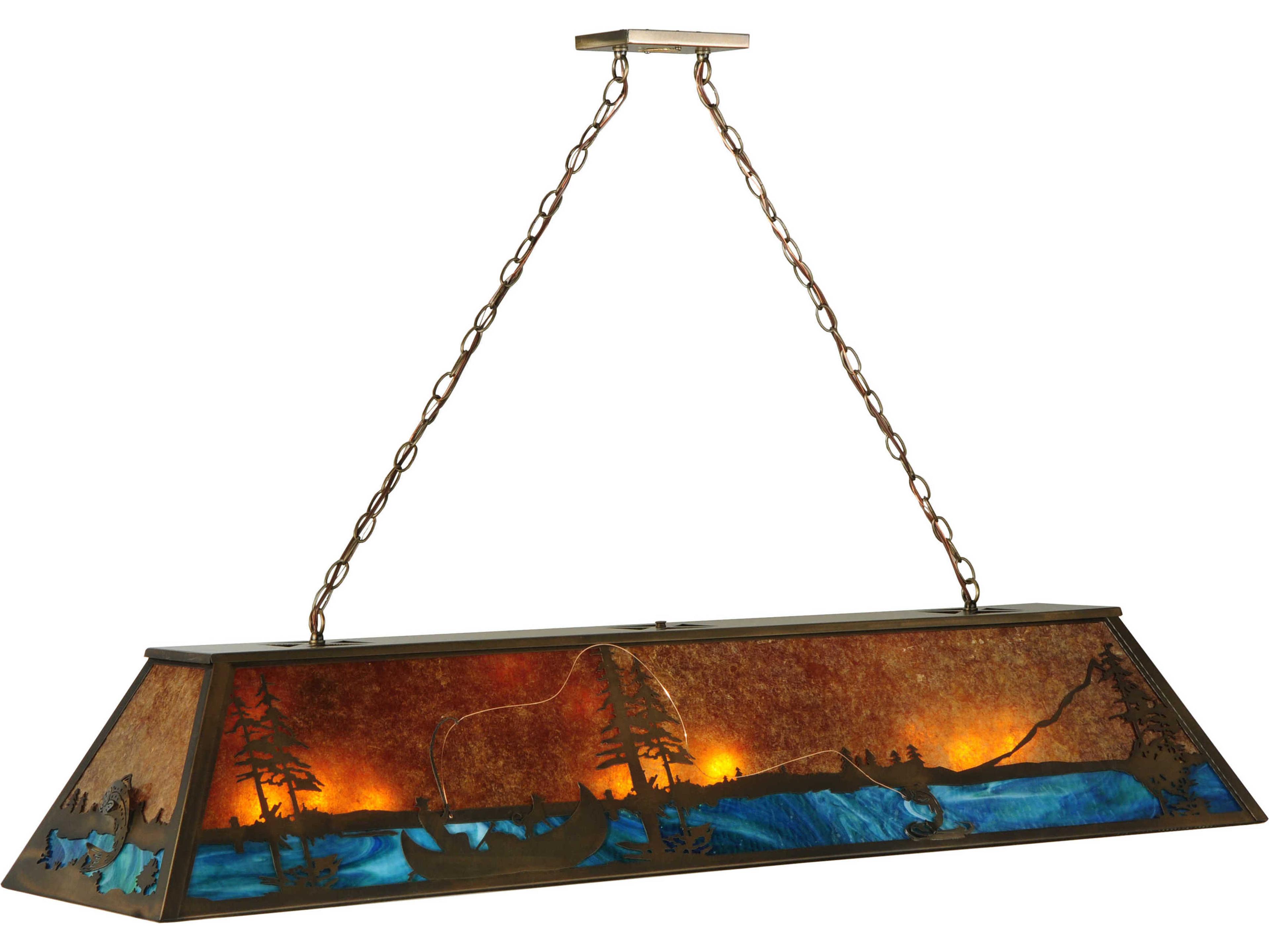 Lodge 9-Light Copper Geometric Pendant