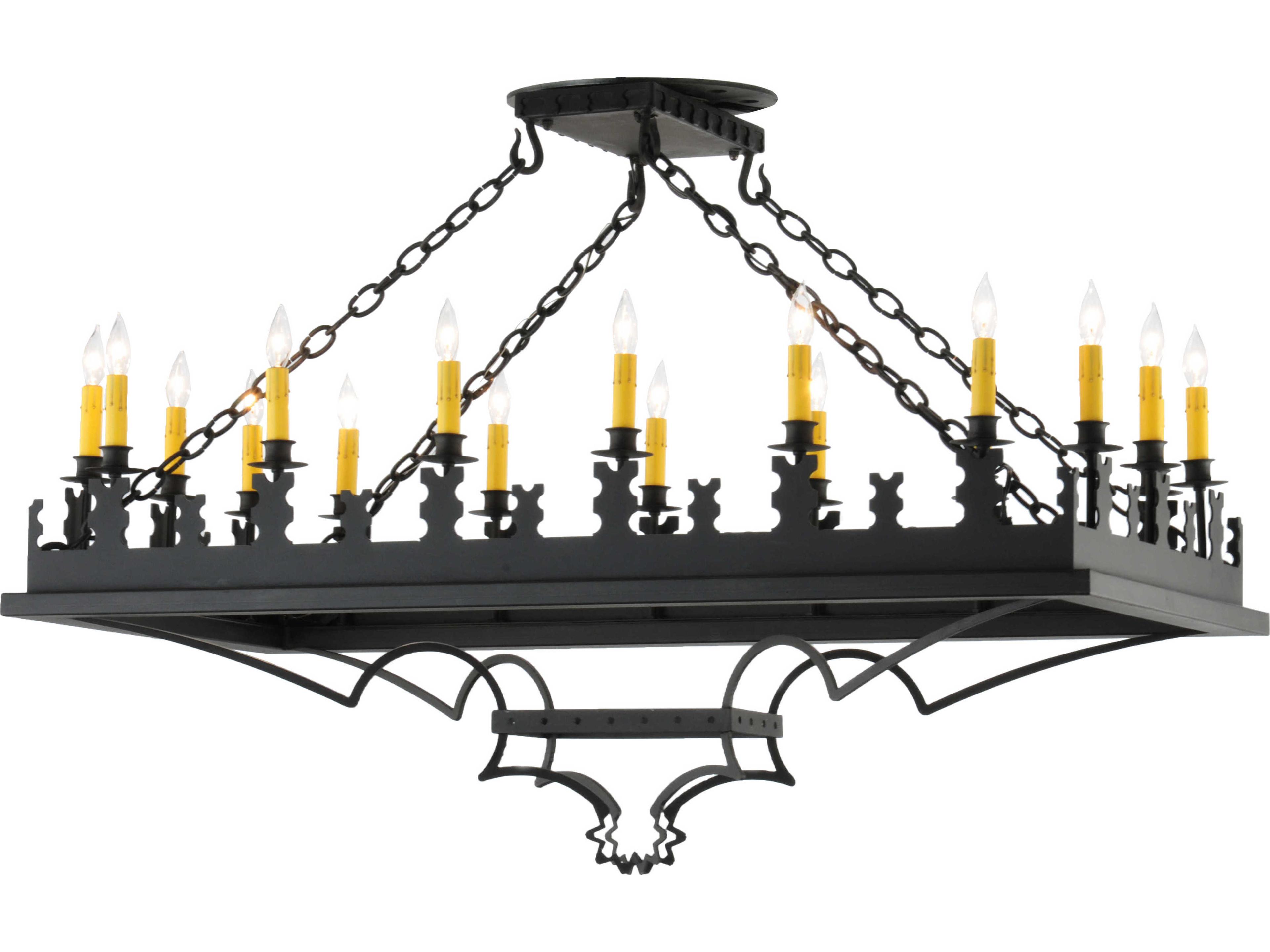 Lodge 18-Light-Light Black Pendant