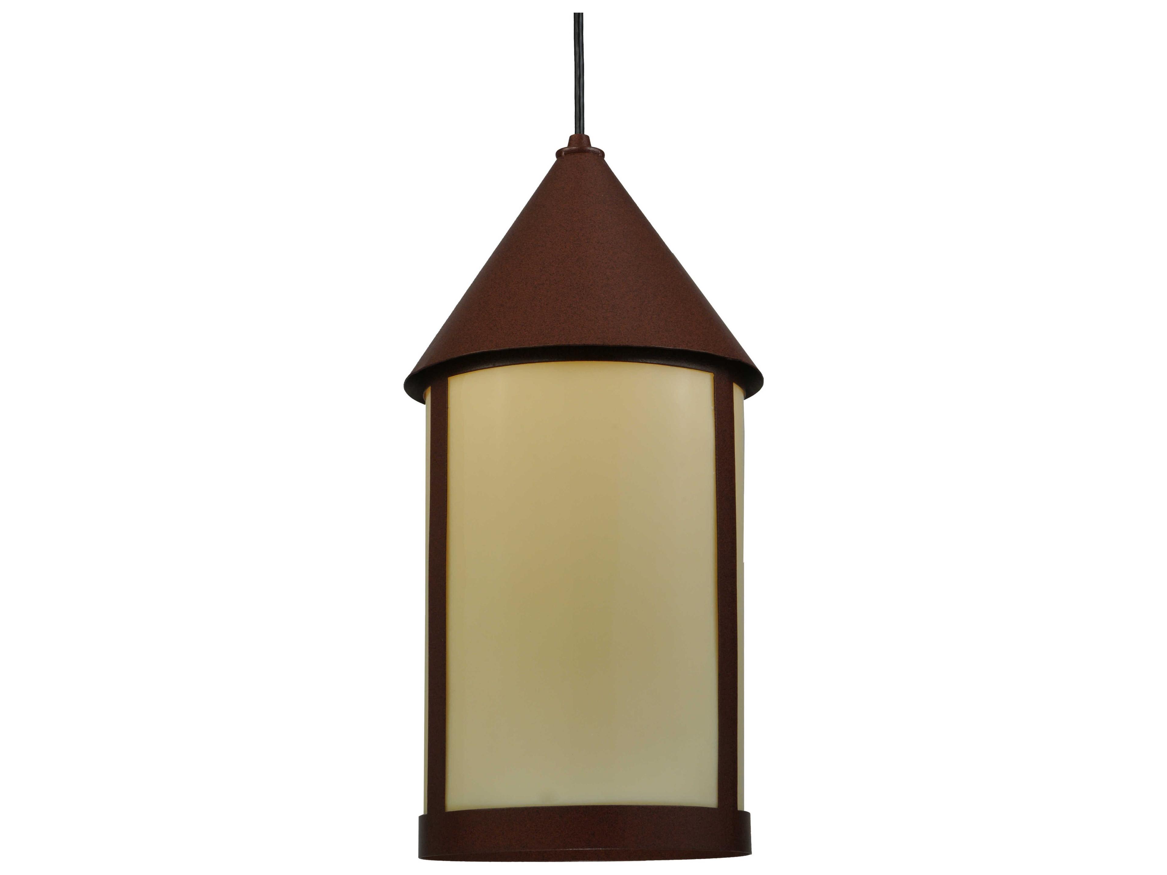 Lodge 1-Light Red Cylinder Pendant