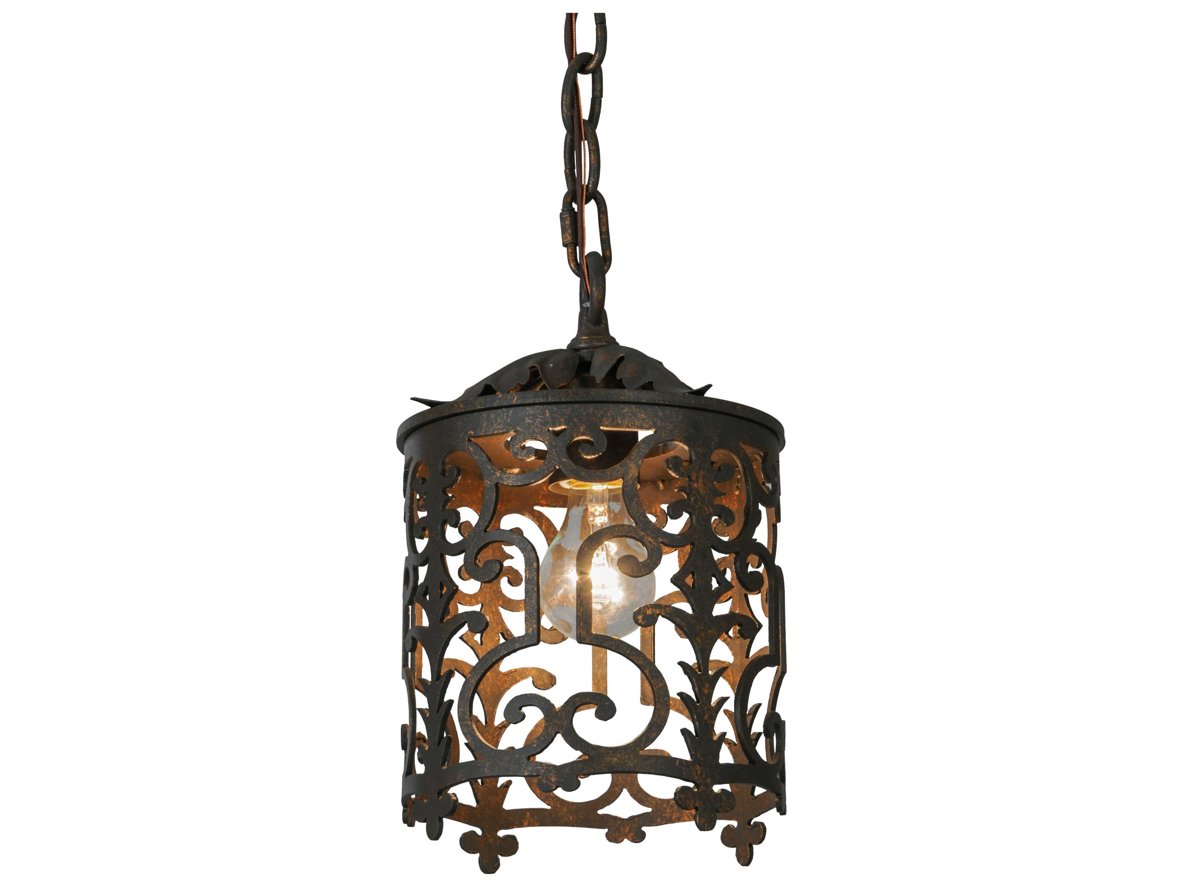 Lodge 1-Light Bronze Lantern Pendant