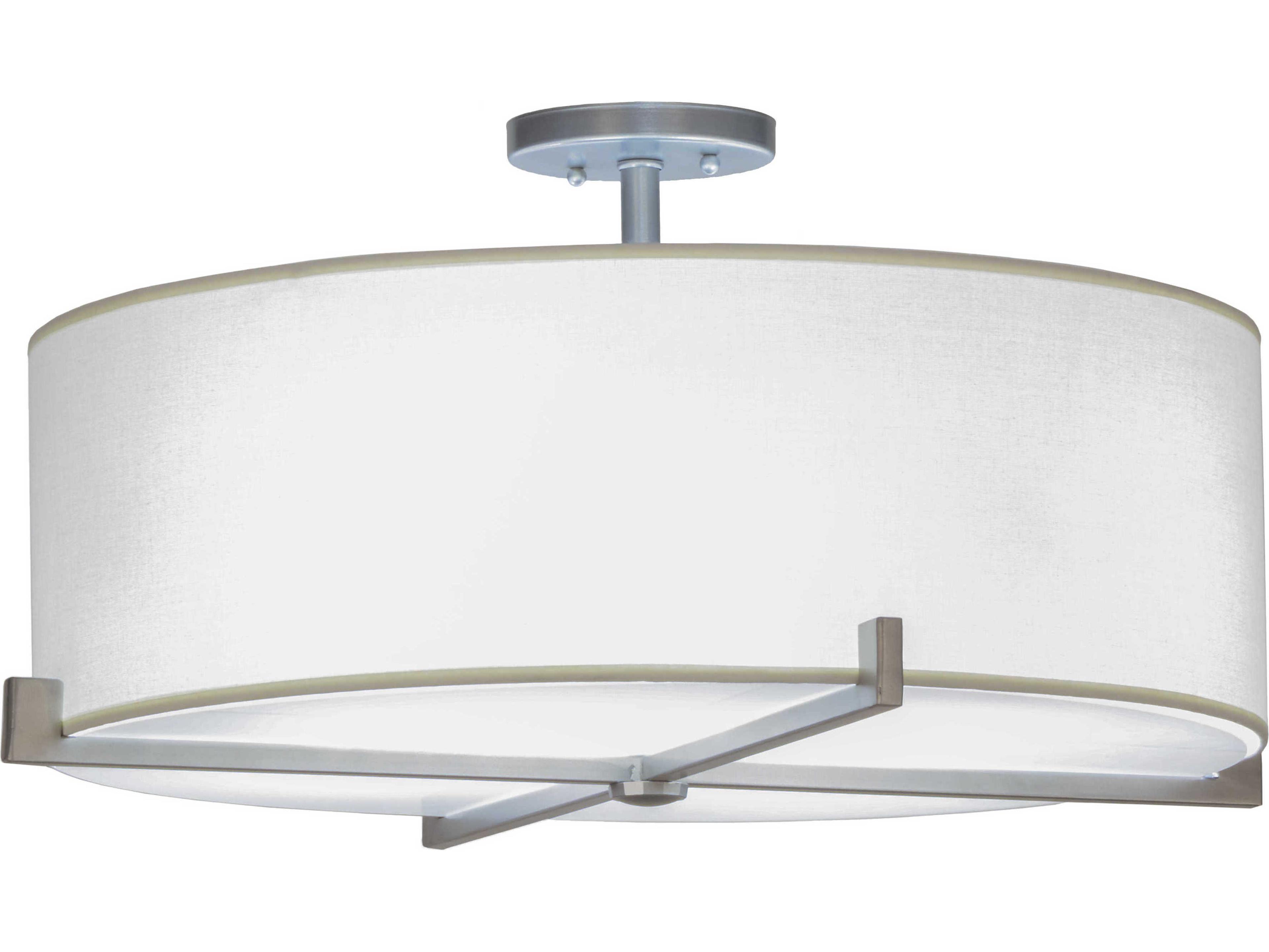 Lodge 4-Light Nickel Drum Pendant