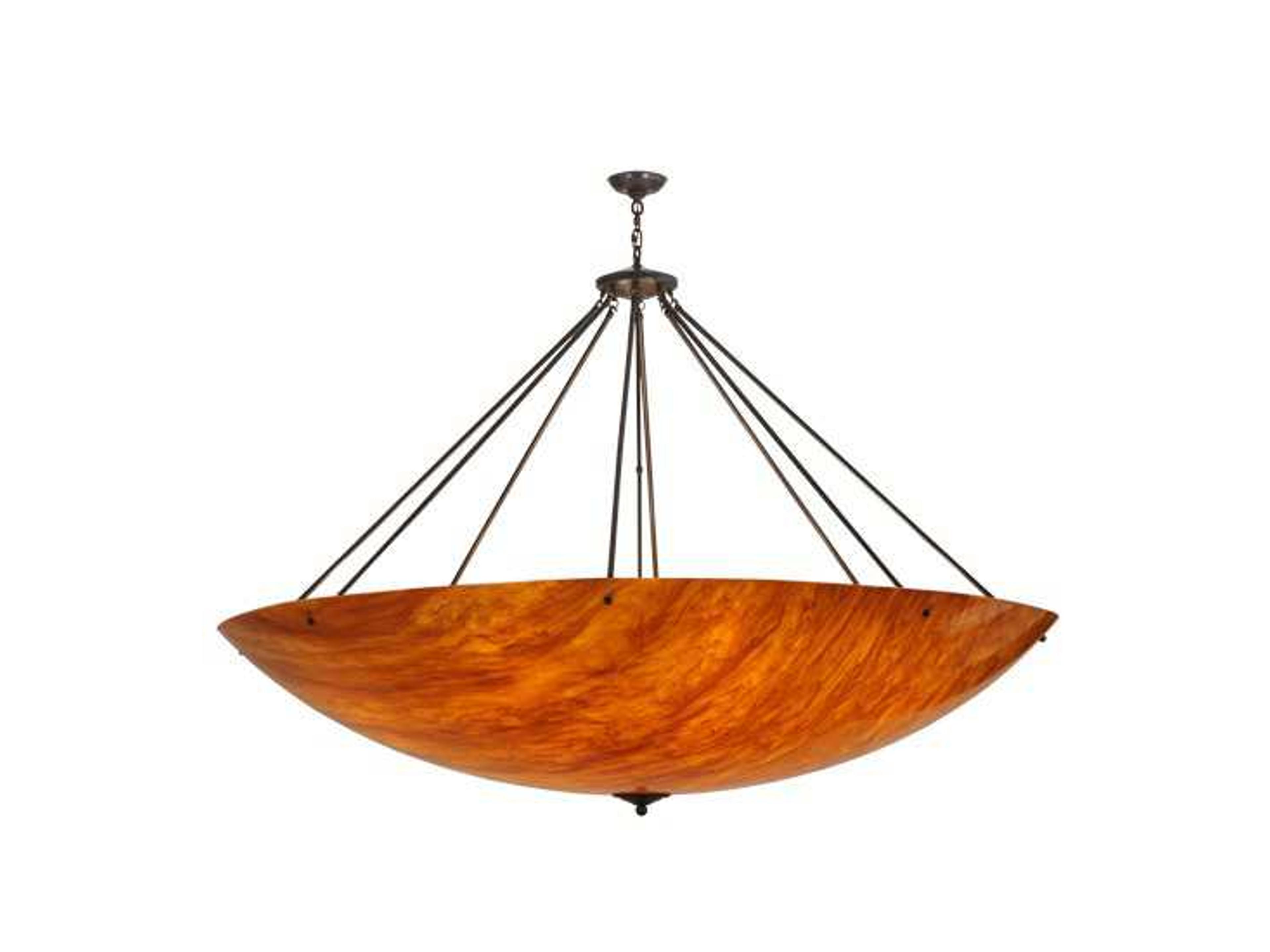 Lodge 16-Light-Light Bronze Bowl Pendant