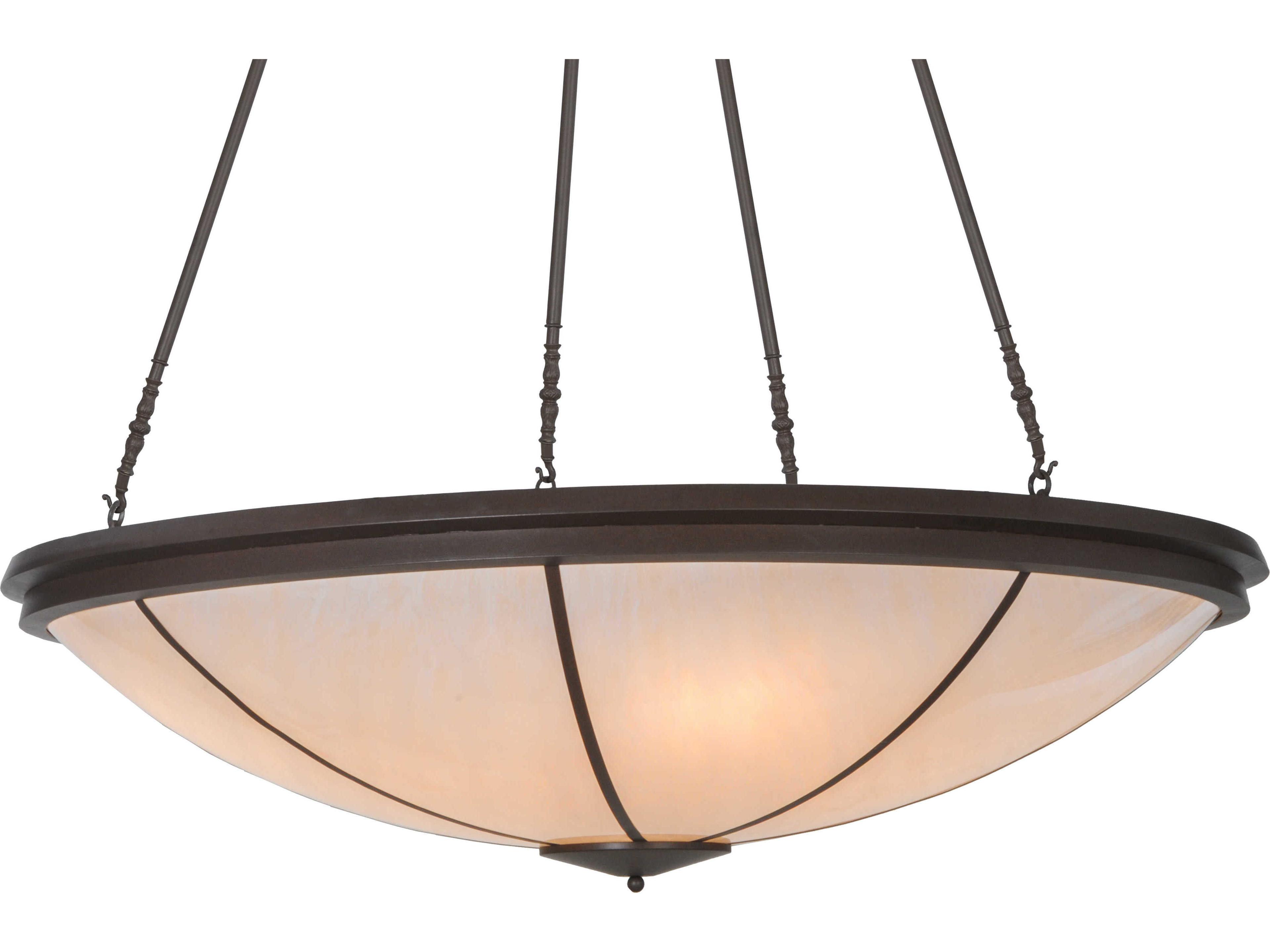 Lodge 8-Light Brown Bowl Pendant