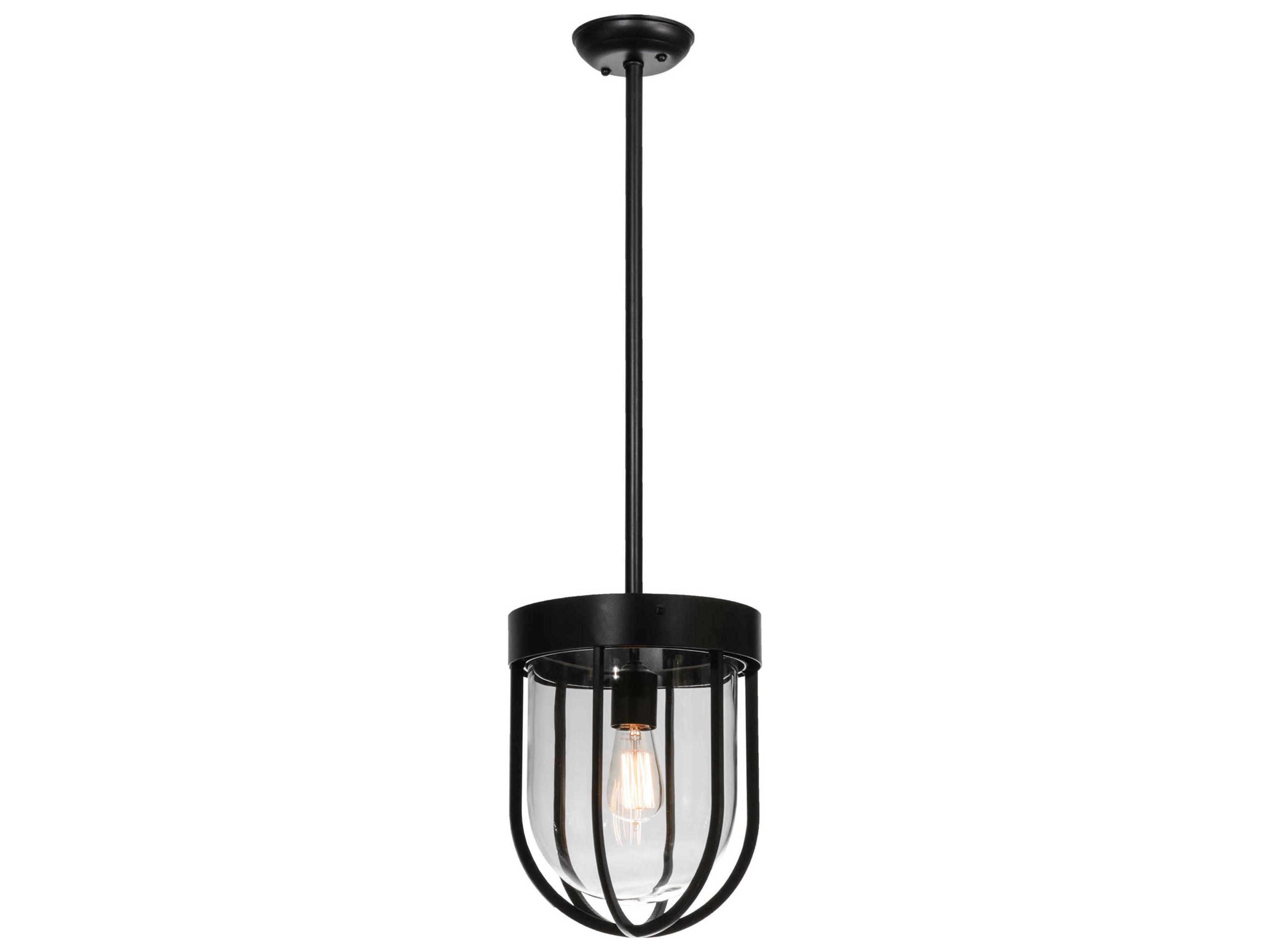 Lodge 1-Light Black Bell Pendant