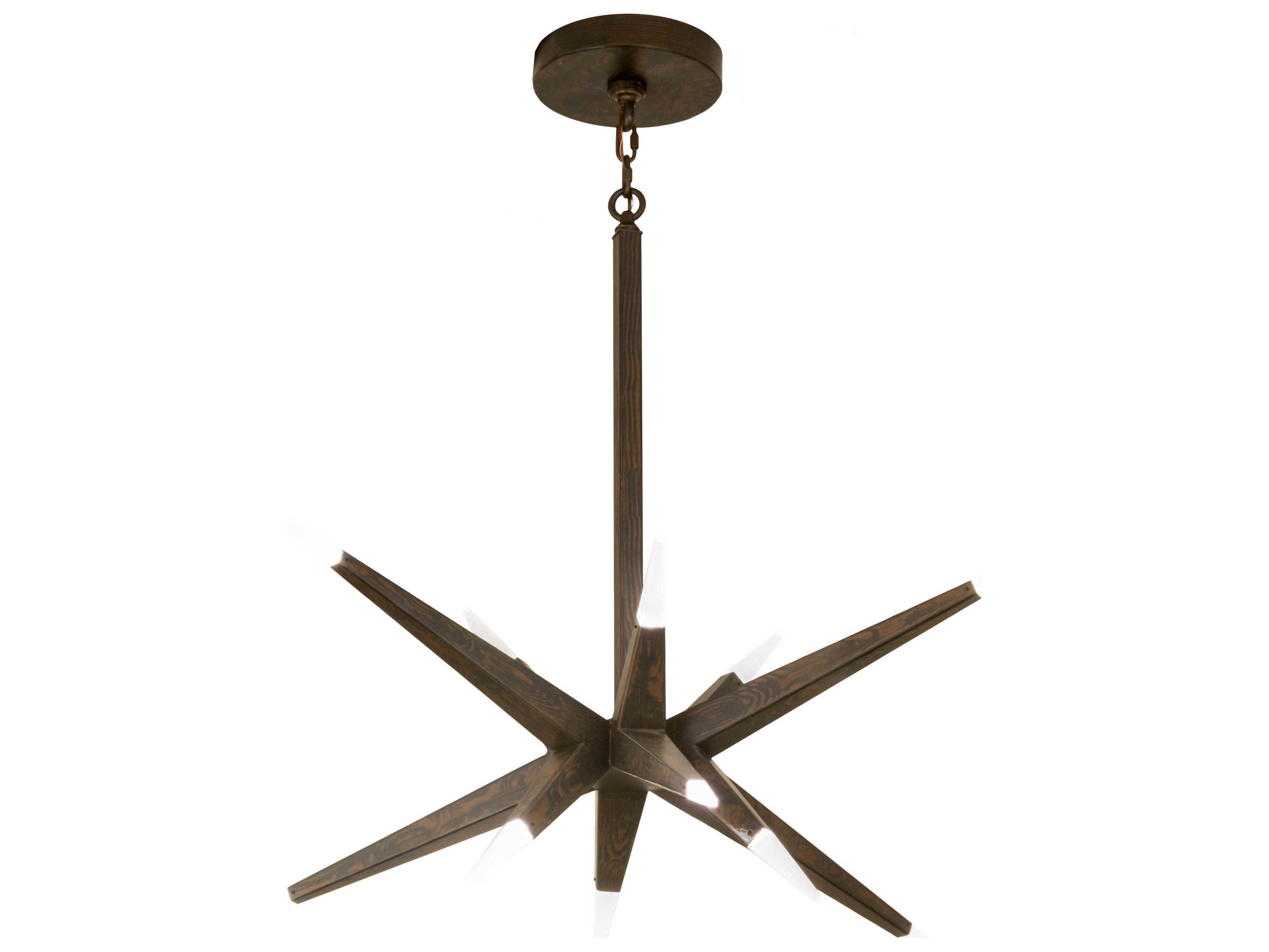 Lodge 12-Light Brown LED Sputnik Pendant