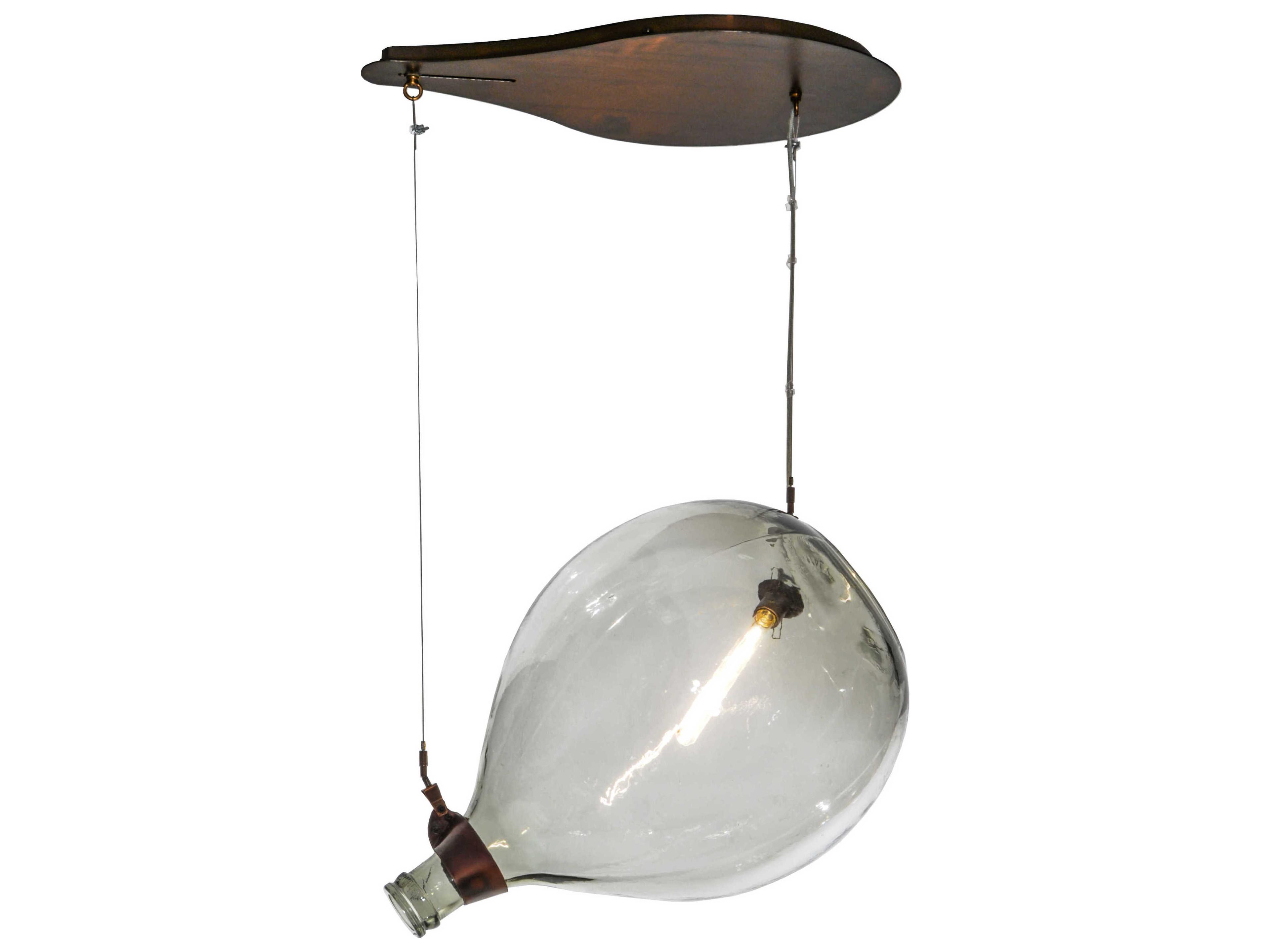 Lodge 1-Light Copper Glass Pendant