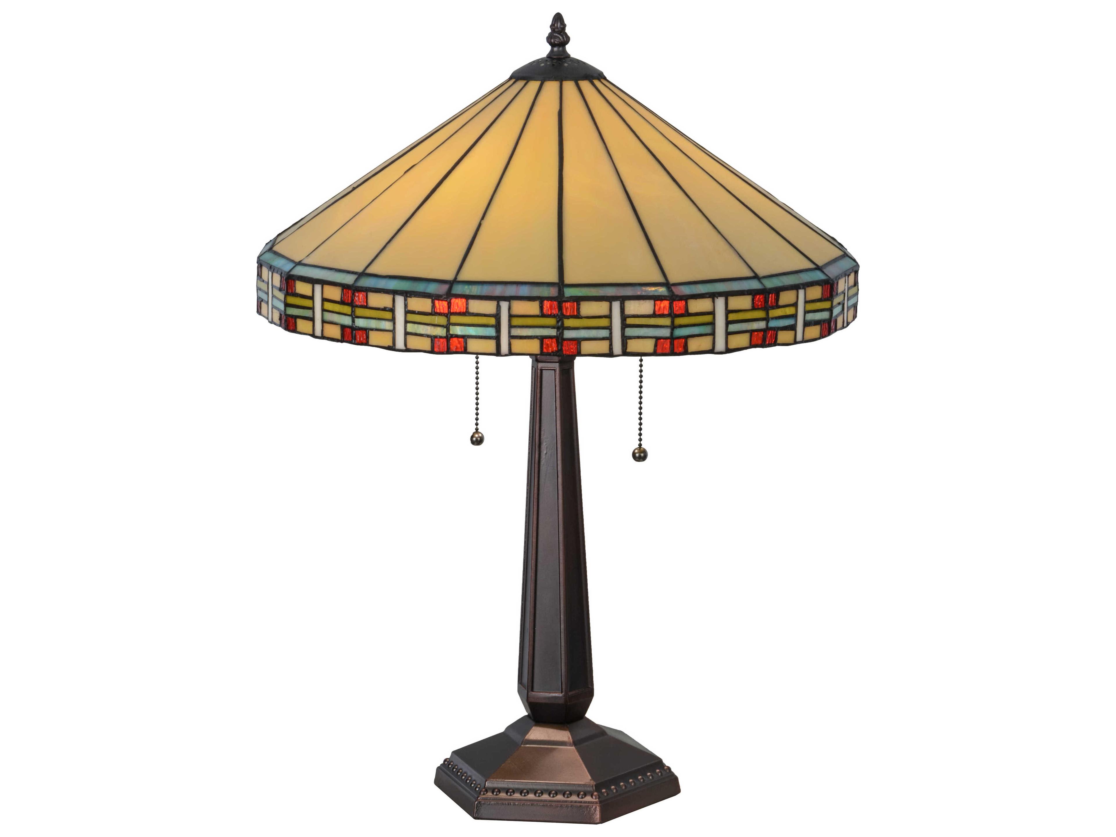 Arizona Beige Bronze Tiffany Table Lamp