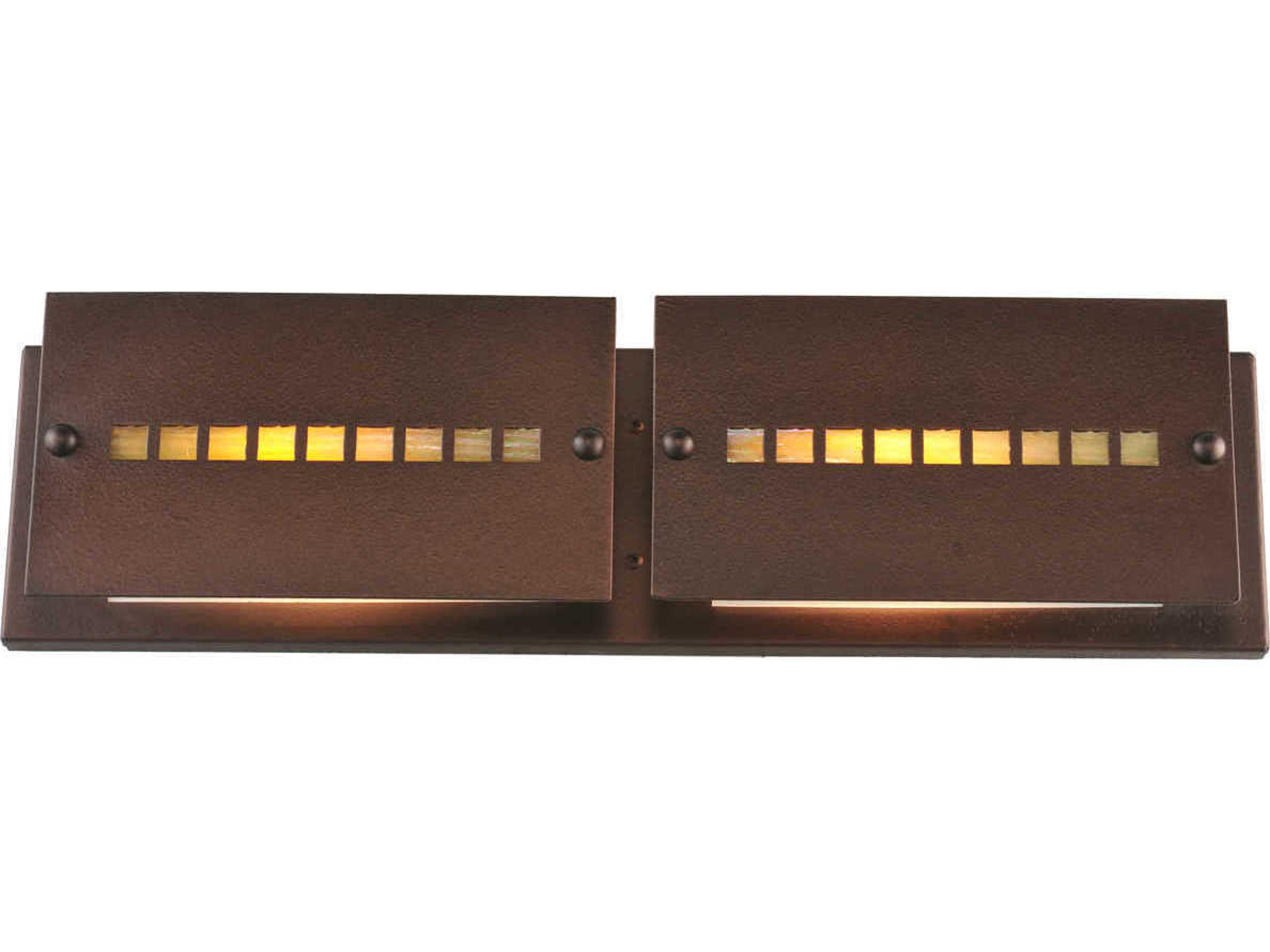 Moss Creek 2-Light Bronze Glass Vanity Light