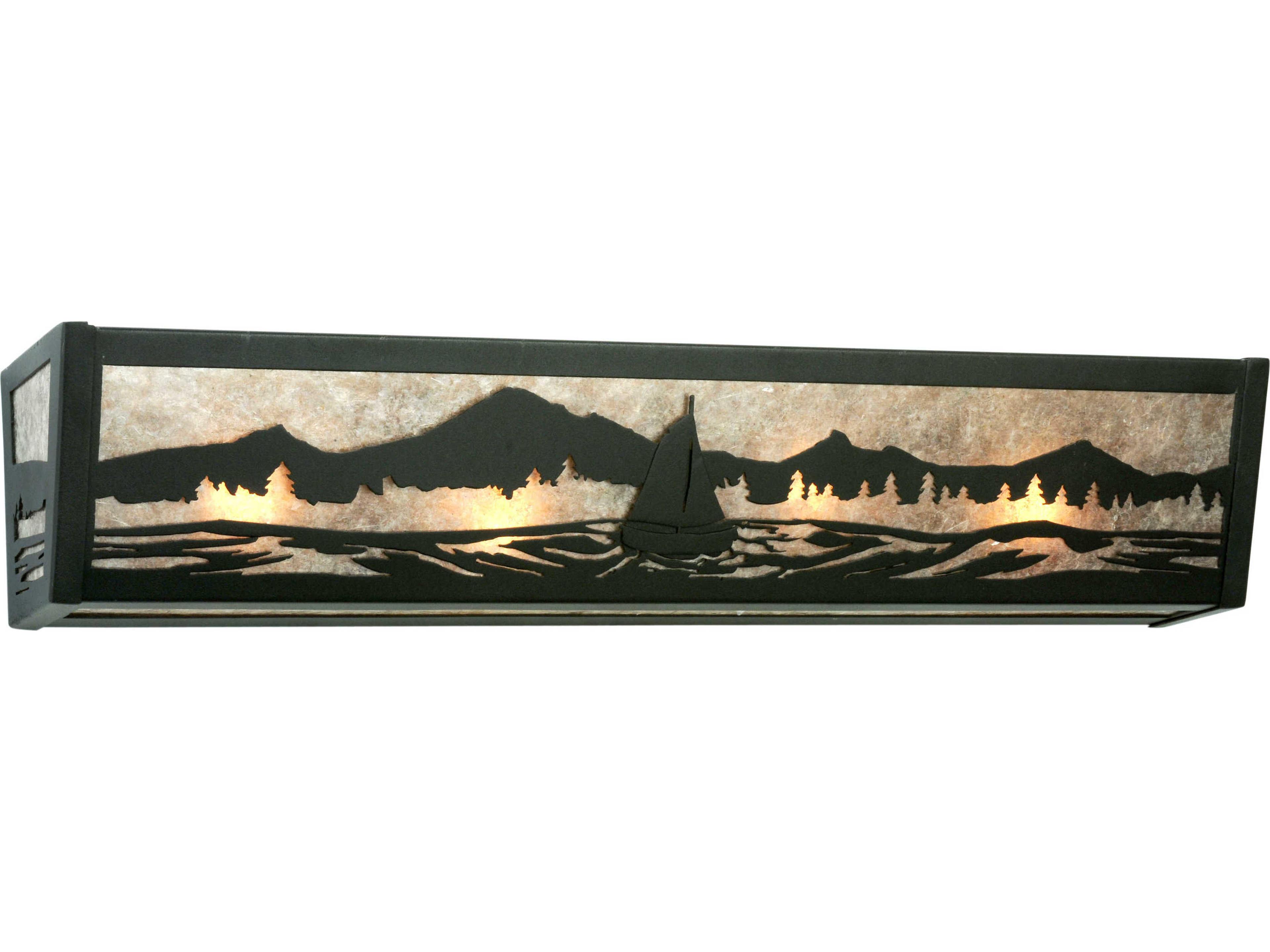 Sailboat 4-Light Black Vanity Light