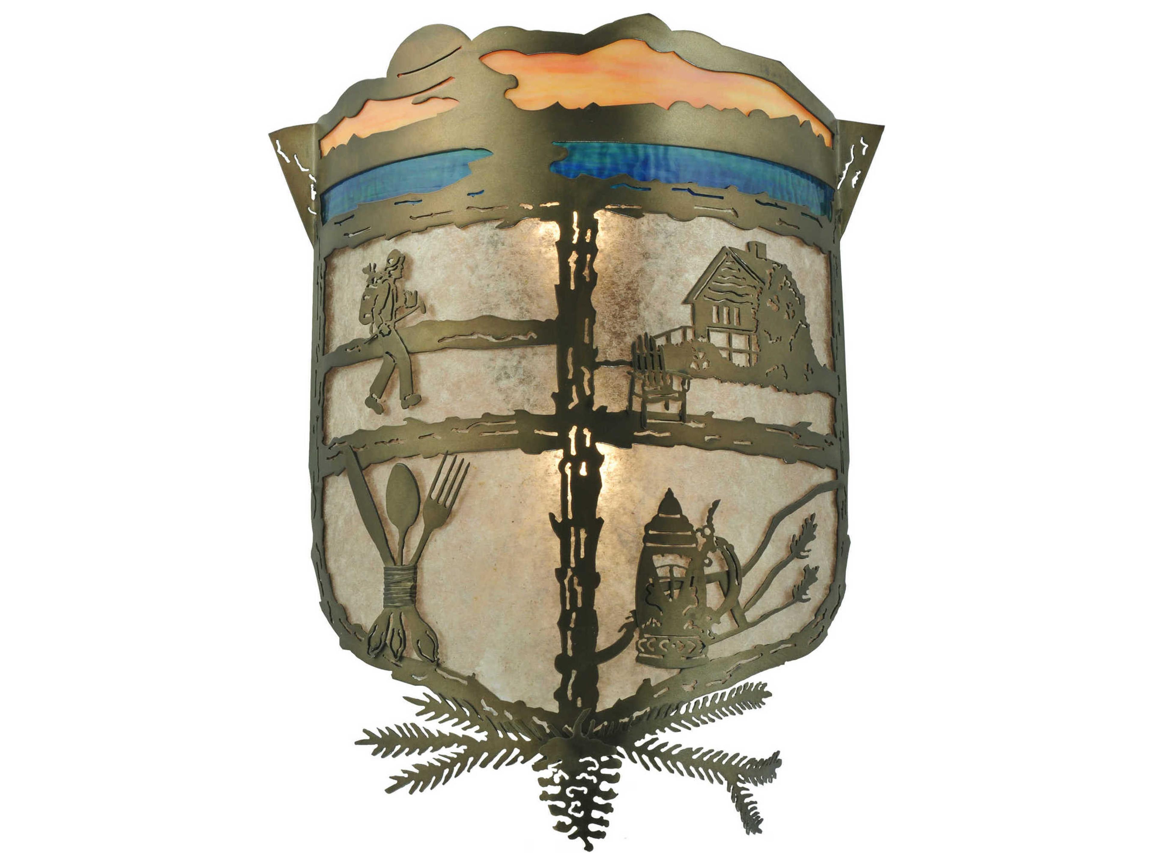 Lodge 2-Light Copper Wall Sconce