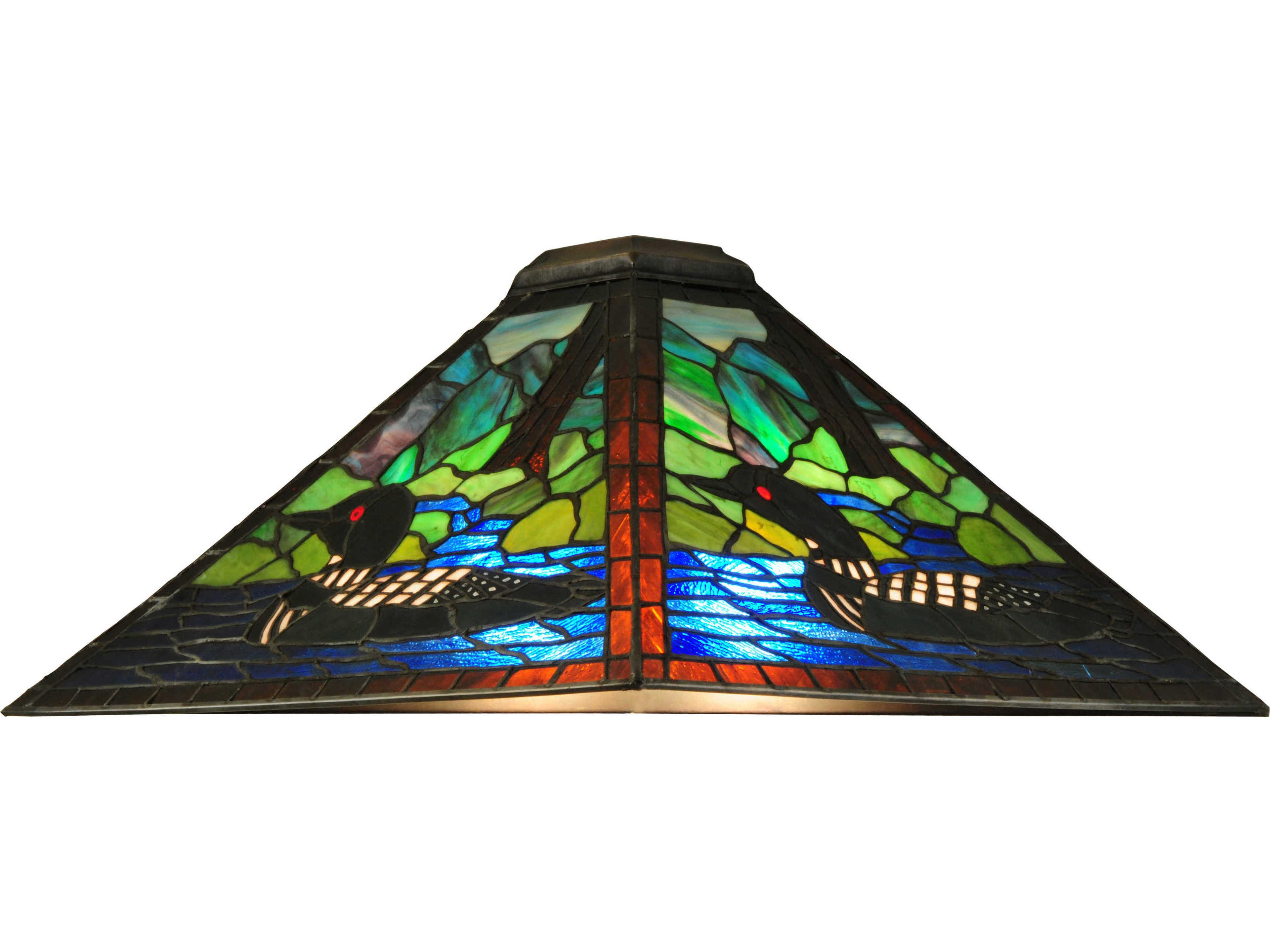 Lodge 2-Light Green Tiffany Wall Sconce