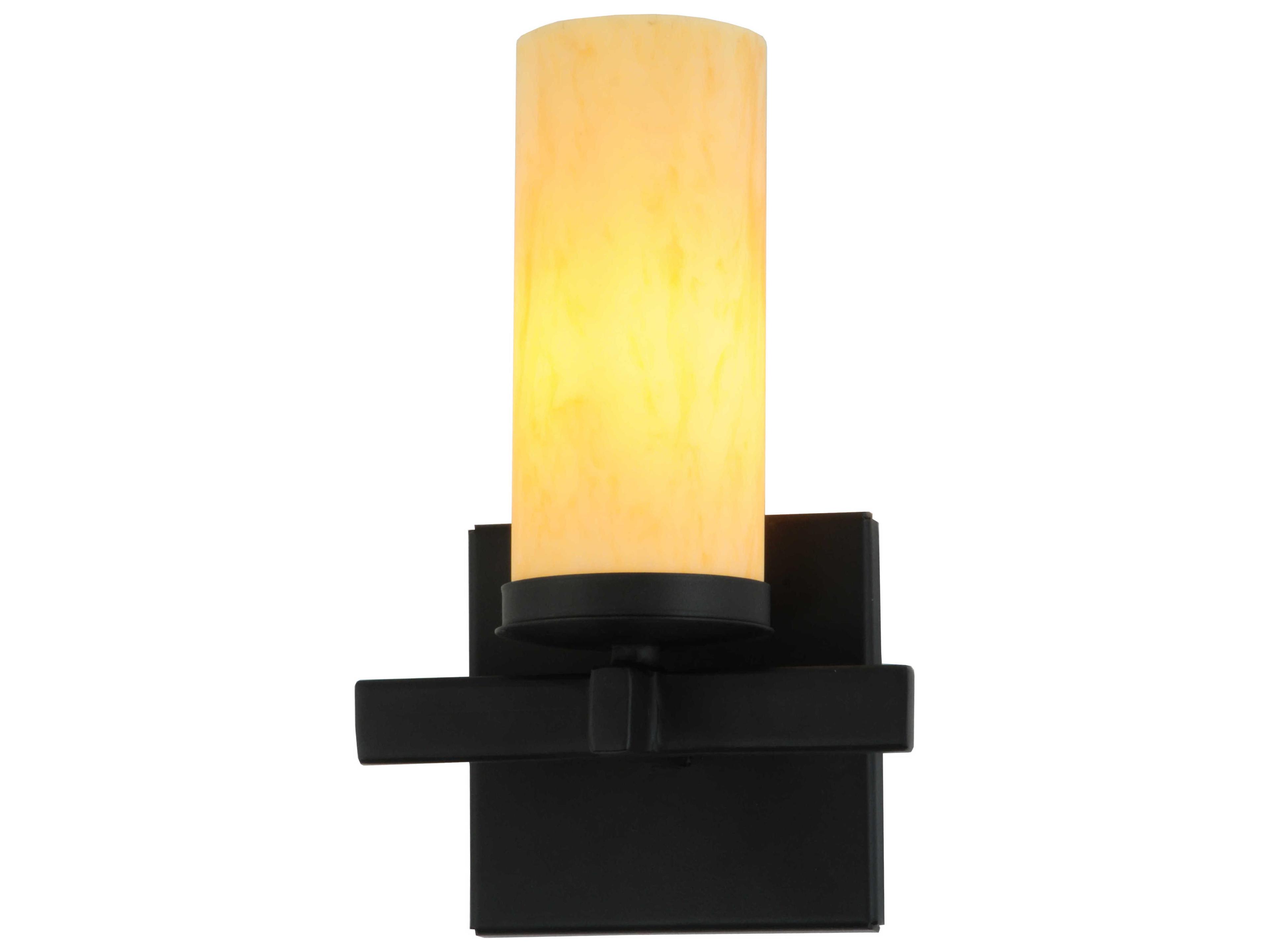 Lodge 1-Light Brown Glass Wall Sconce