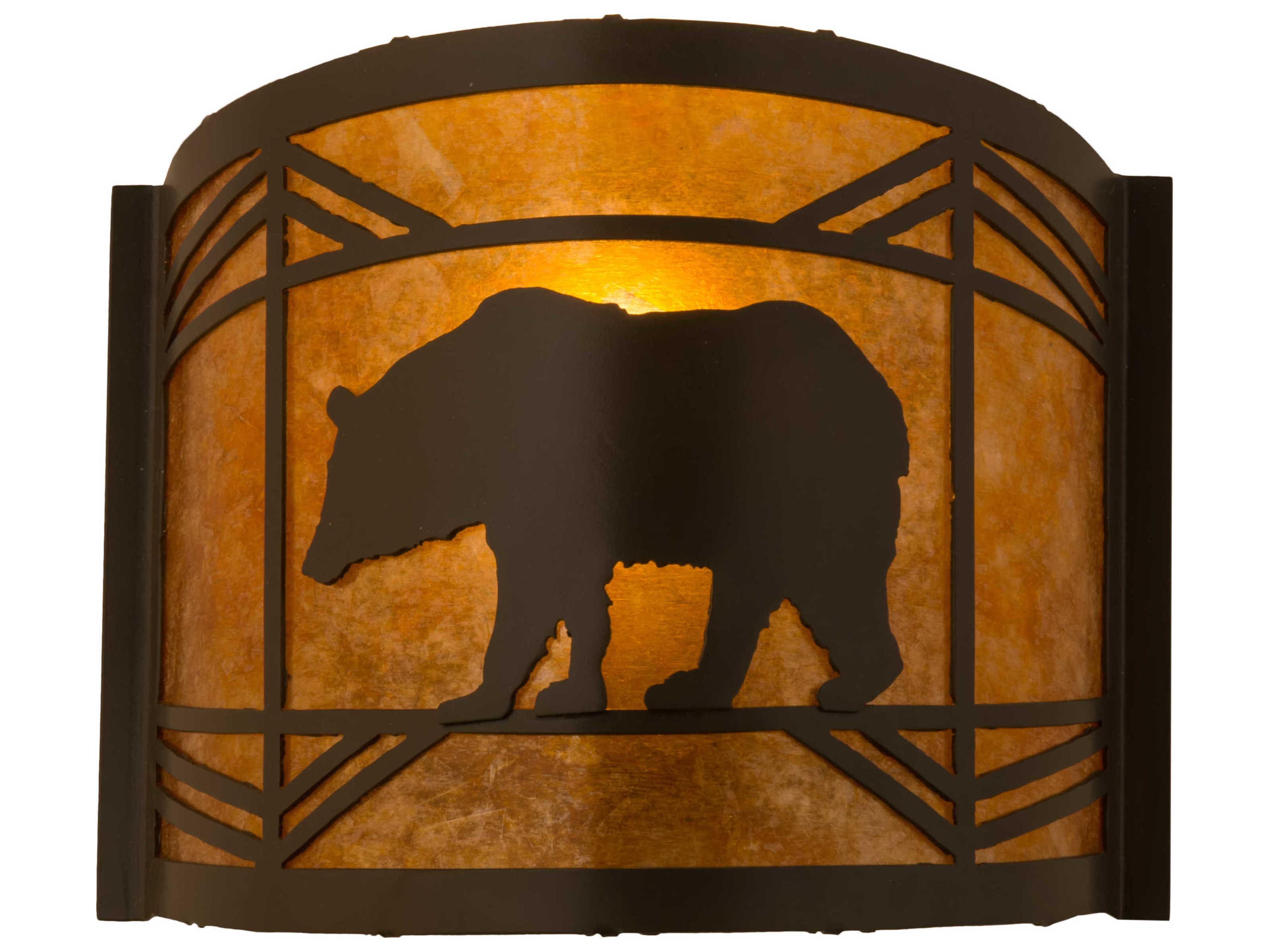 Lone Bear Timeless Bronze amber Wall Sconce
